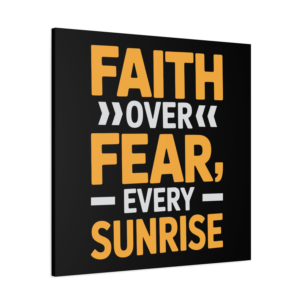 Inspirational Wall Art, Motivation Decor, Faith over Fear Canvas, Uplifting Home Decoration, Perfect Gift for New Beginnings