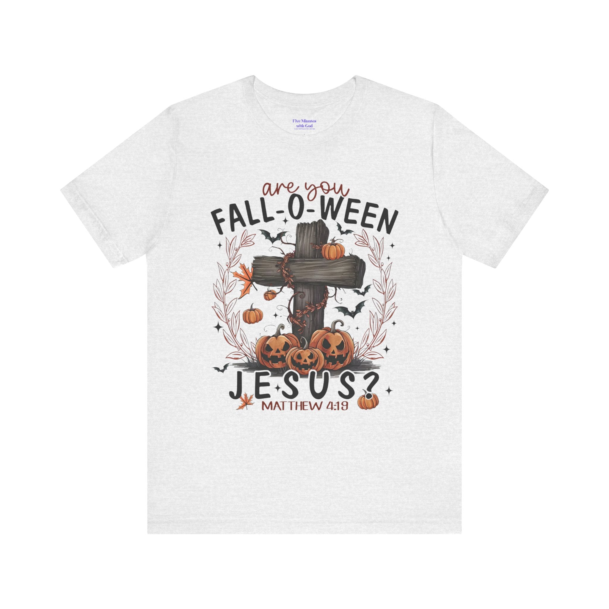 Autumn Pumpkin Christian Tee, Relaxed Fit Unisex Shirt, Fall Inspiration Tee, Cozy Halloween Top, Faith-Based Apparel