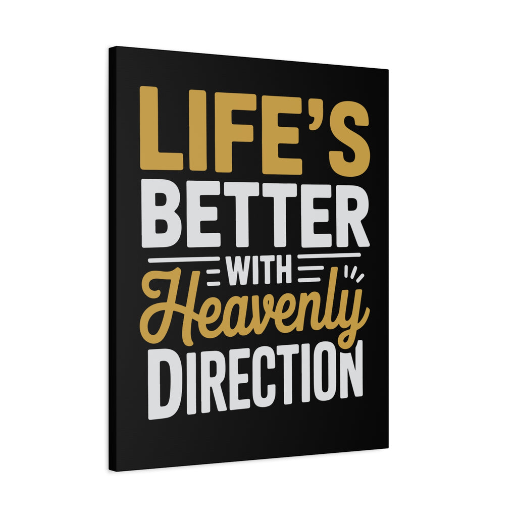 Heavenly Direction Canvas Wall Art, Inspirational Home Decor, Motivational Gift, Modern Wall Hanging, Perfect for Any Room
