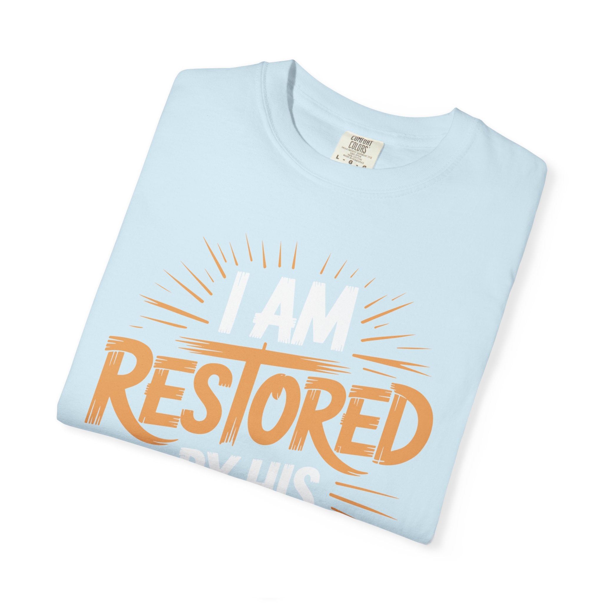 I Am Restored By His Grace Inspirational Graphic Tee
