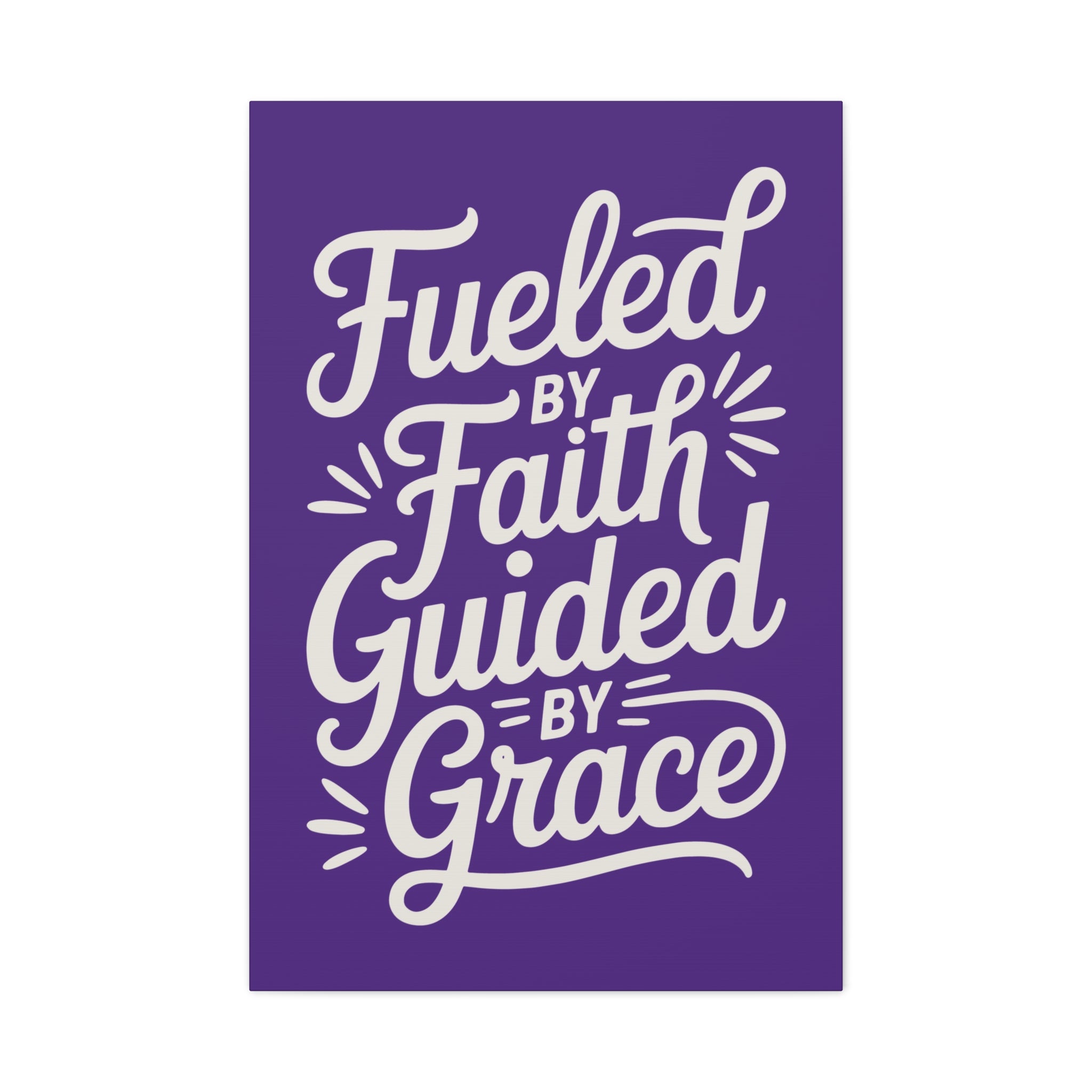 Purple Stretched Canvas Art, Motivational Wall Decor, Home Inspirational Art, Faith-Based Decor, Gift for Faith Lovers