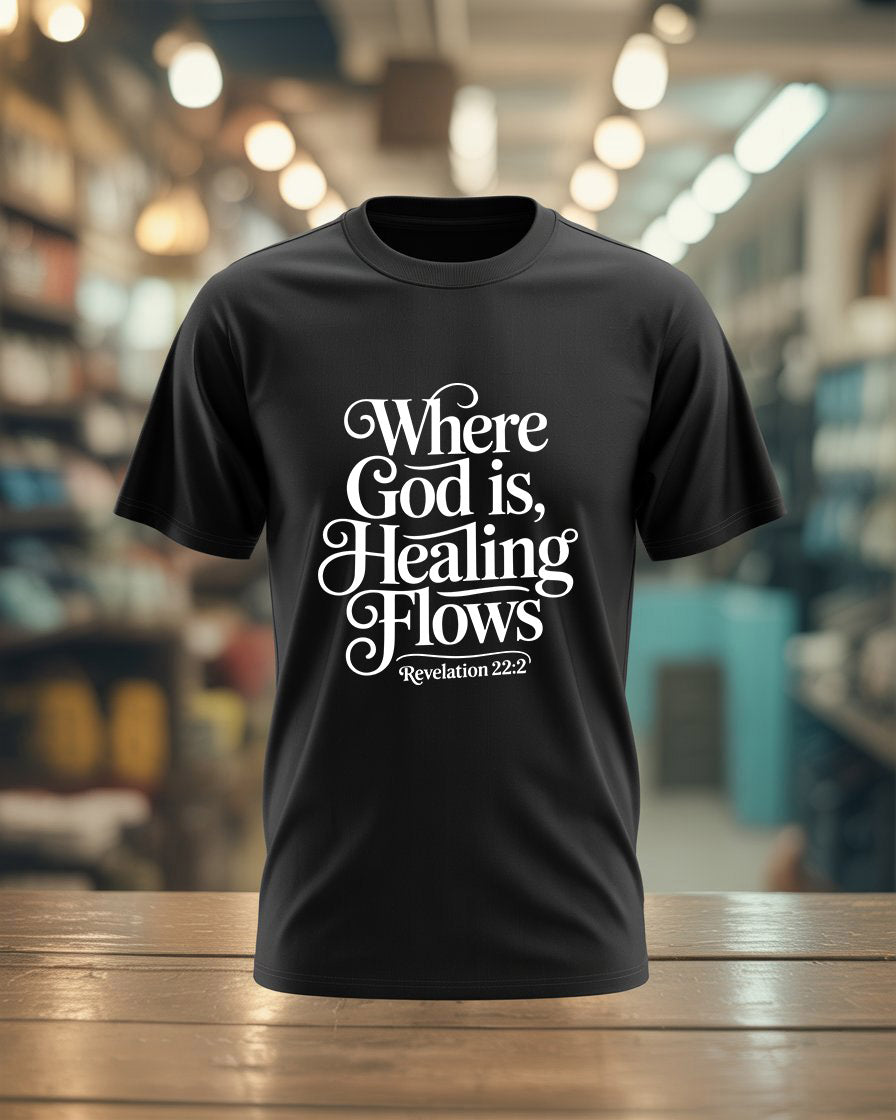 Faith-Inspired Healing T-Shirt - Where God Is Healing Flows