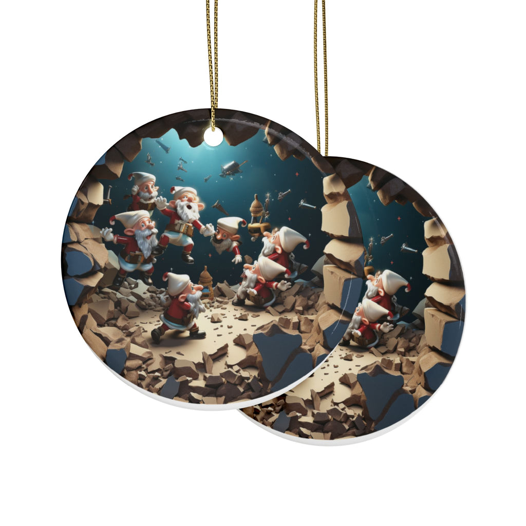 Heart-Shaped Ceramic Ornaments, Fun Santa Theme Decorations, Holiday Tree Decor, Christmas Gifts, Festive Home Accents