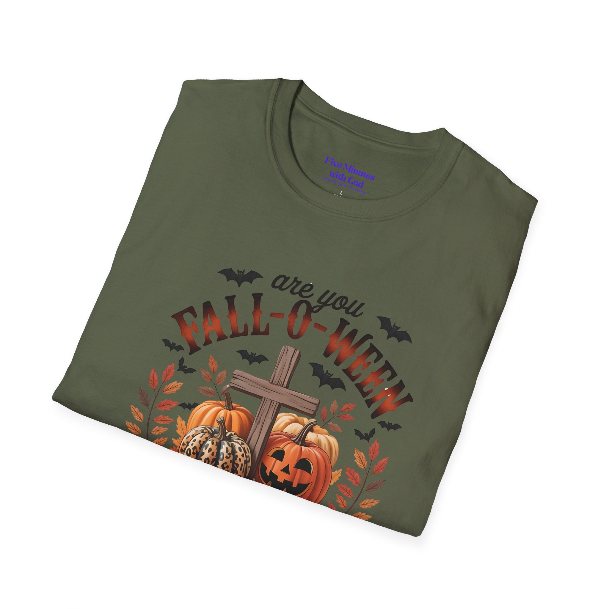 Fall-O-Ween Jesus Unisex T-Shirt, Halloween Tee, Christian Apparel, Fall Shirt, Pumpkin T-Shirt, Autumn Clothing