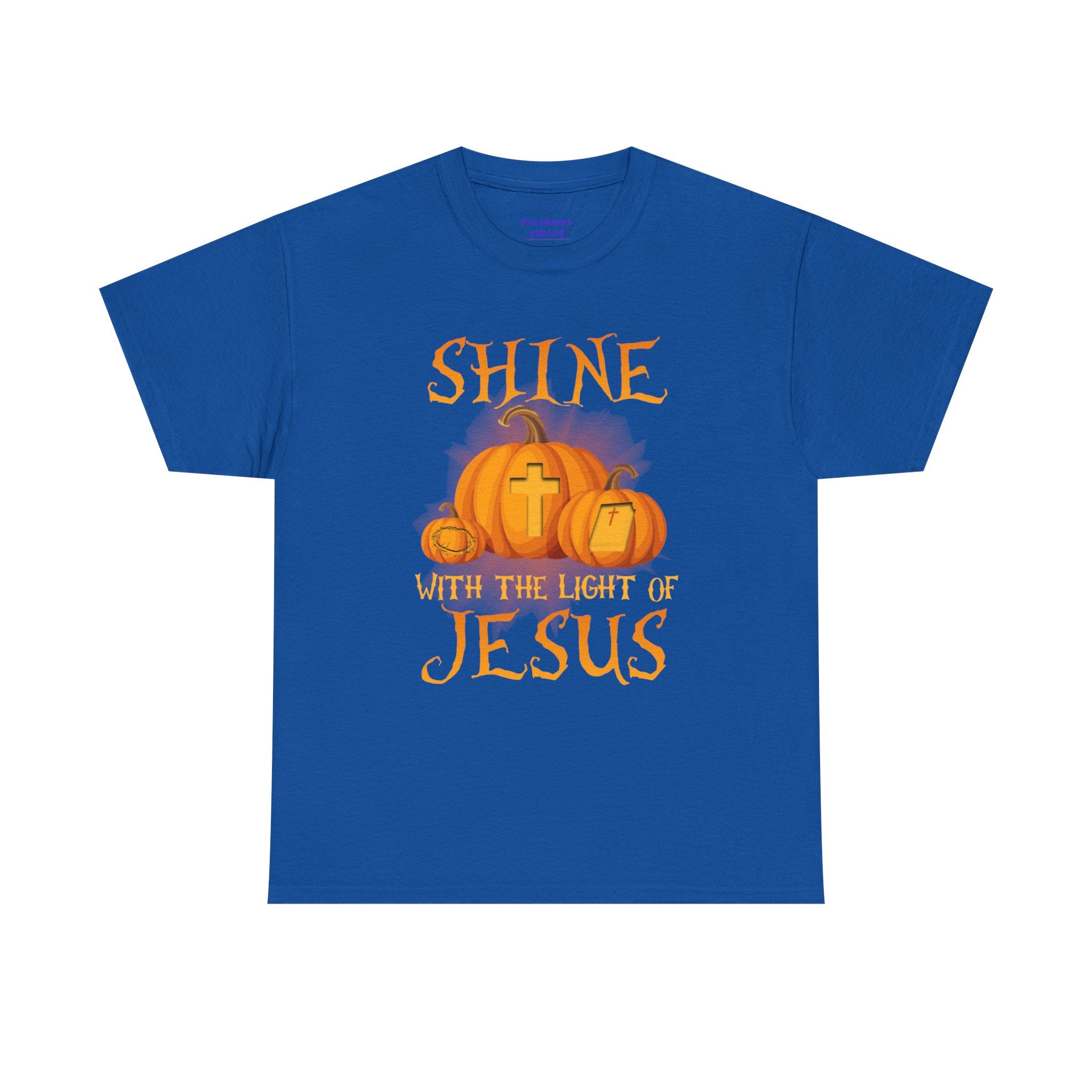 Pumpkin Jesus Unisex Cotton Tee, Faith Tee, Harvest Shirt, Fall Apparel, Christian T-Shirt