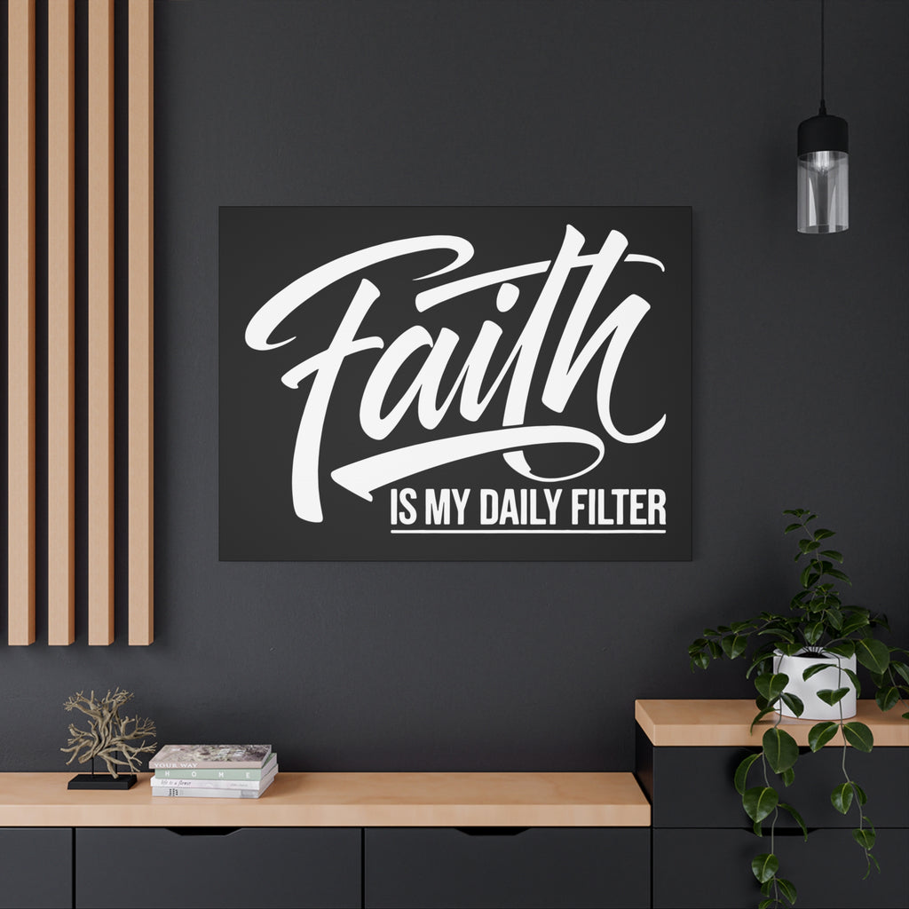 Inspirational Canvas Wall Art, Faith Quote Decor, Motivational Home Decor, Gray Wall Hanging, Gift for Faith Lovers