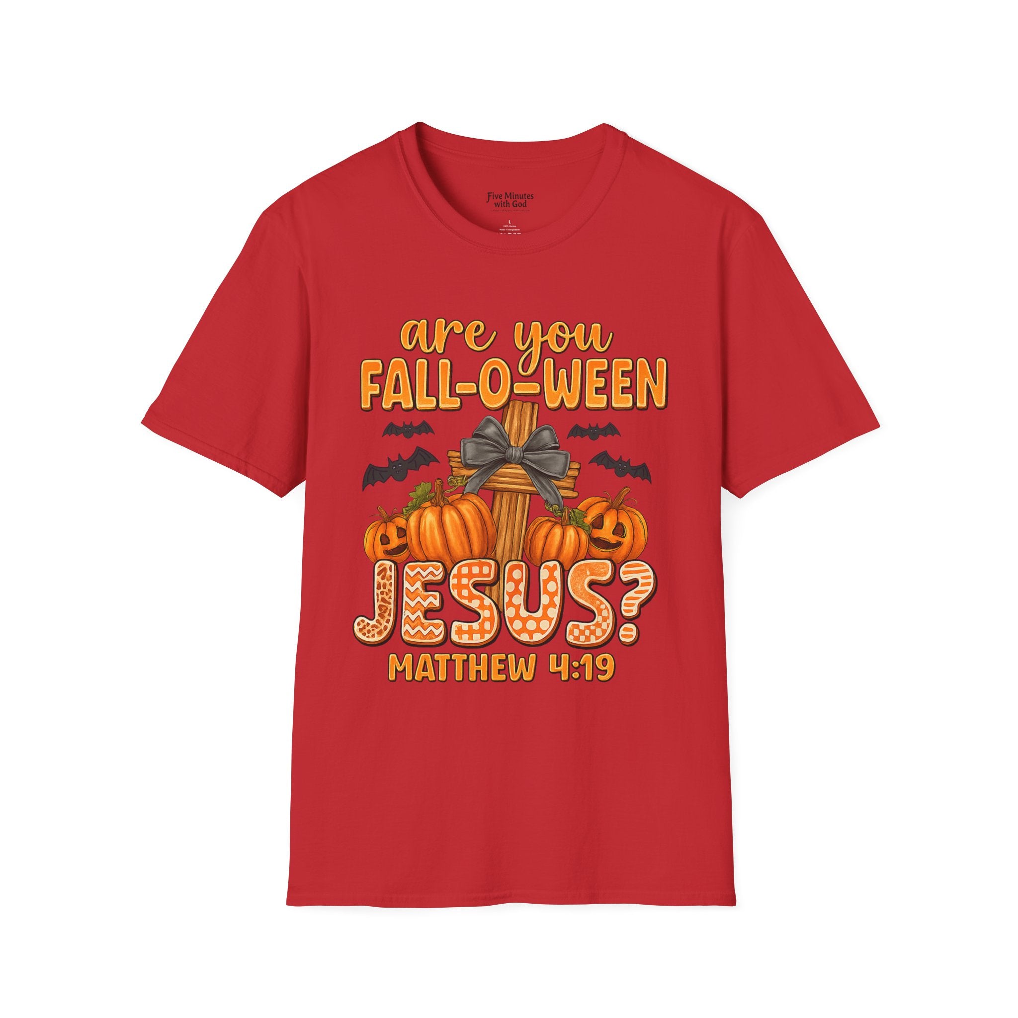 Funny Christian Halloween T-Shirt, Jesus Pumpkin Tee, Unisex Fall Shirt, Autumn Festive Apparel, Holiday Gift Idea