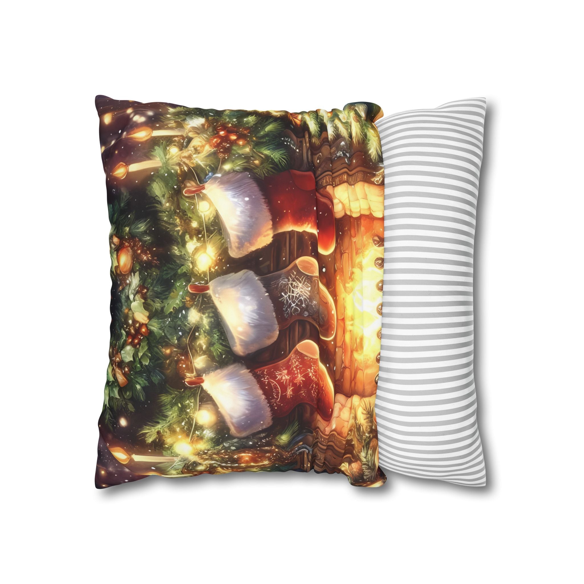 Christmas Stockings Decorative Pillow Cover, Cozy Holiday Home Decor, Festive Cushion for Winter, Gift for Friends & Family