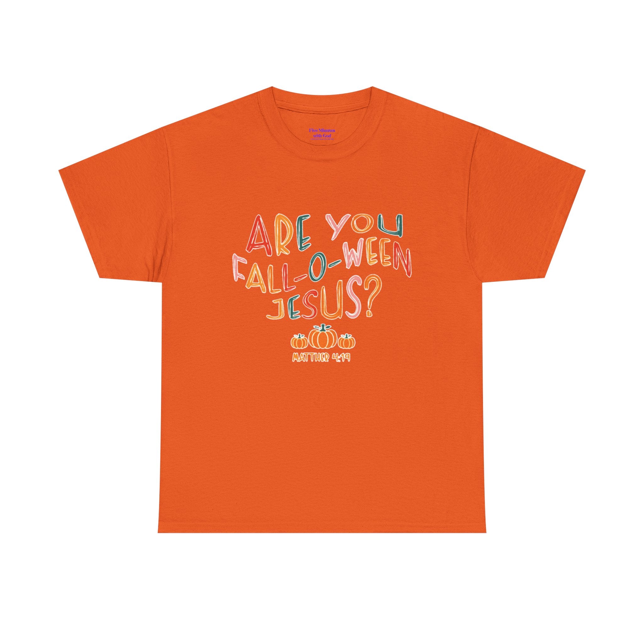 Unisex Fall-O-Ween Jesus Tee, Halloween T-Shirt, Christian Apparel, Autumn Fashion, Fun Holiday Shirt, Pumpkin Theme