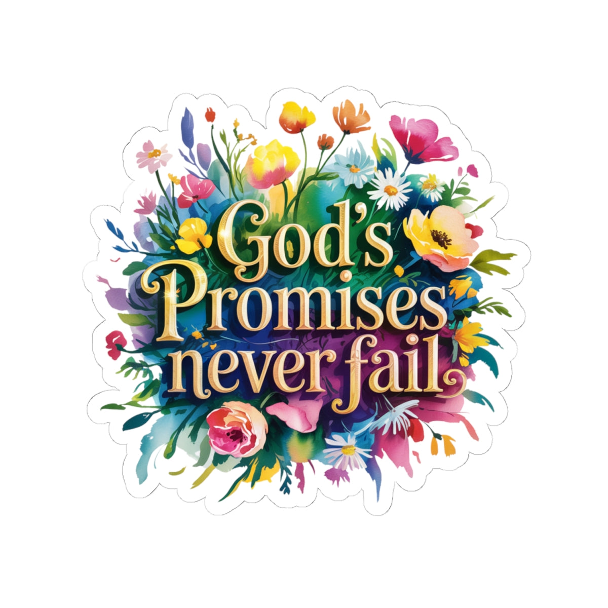 Colorful Faith-Inspired Kiss-Cut Stickers, Floral Stickers, God's Promises, Inspirational Art, Journaling Supplies, Gift for Friends