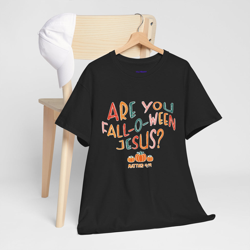 Unisex Fall-O-Ween Jesus Tee, Halloween T-Shirt, Christian Apparel, Autumn Fashion, Fun Holiday Shirt, Pumpkin Theme