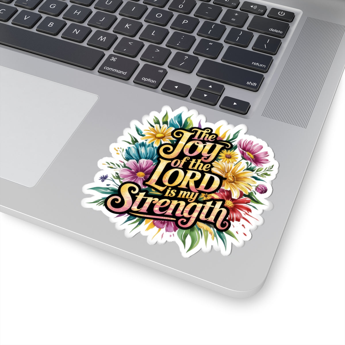 Joyful Floral Kiss-Cut Stickers, Inspirational Stickers, Christian Stickers, Faith-Based Decor, Flower Art Reminders