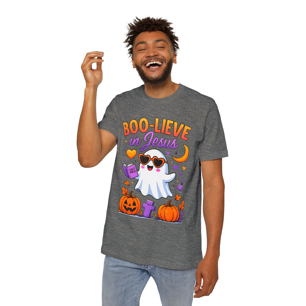 Halloween Christian Ghost T-Shirt, Boo-lieve in Jesus Shirt, Cute Halloween Apparel, Faith-Based Tee, Fall Celebration Top, Spooky [...]