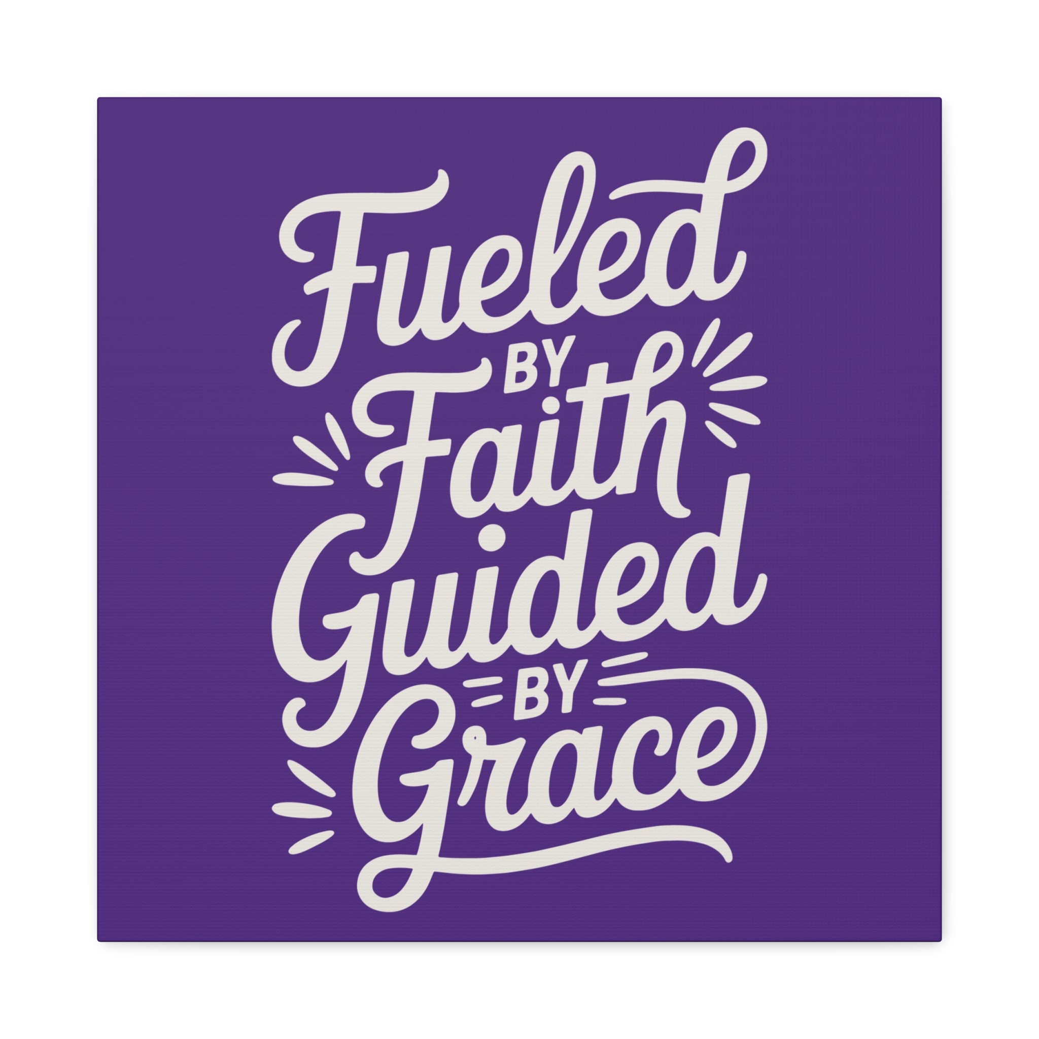 Purple Stretched Canvas Art, Motivational Wall Decor, Home Inspirational Art, Faith-Based Decor, Gift for Faith Lovers