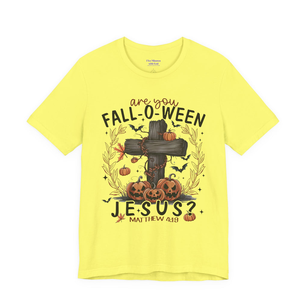 Autumn Pumpkin Christian Tee, Relaxed Fit Unisex Shirt, Fall Inspiration Tee, Cozy Halloween Top, Faith-Based Apparel