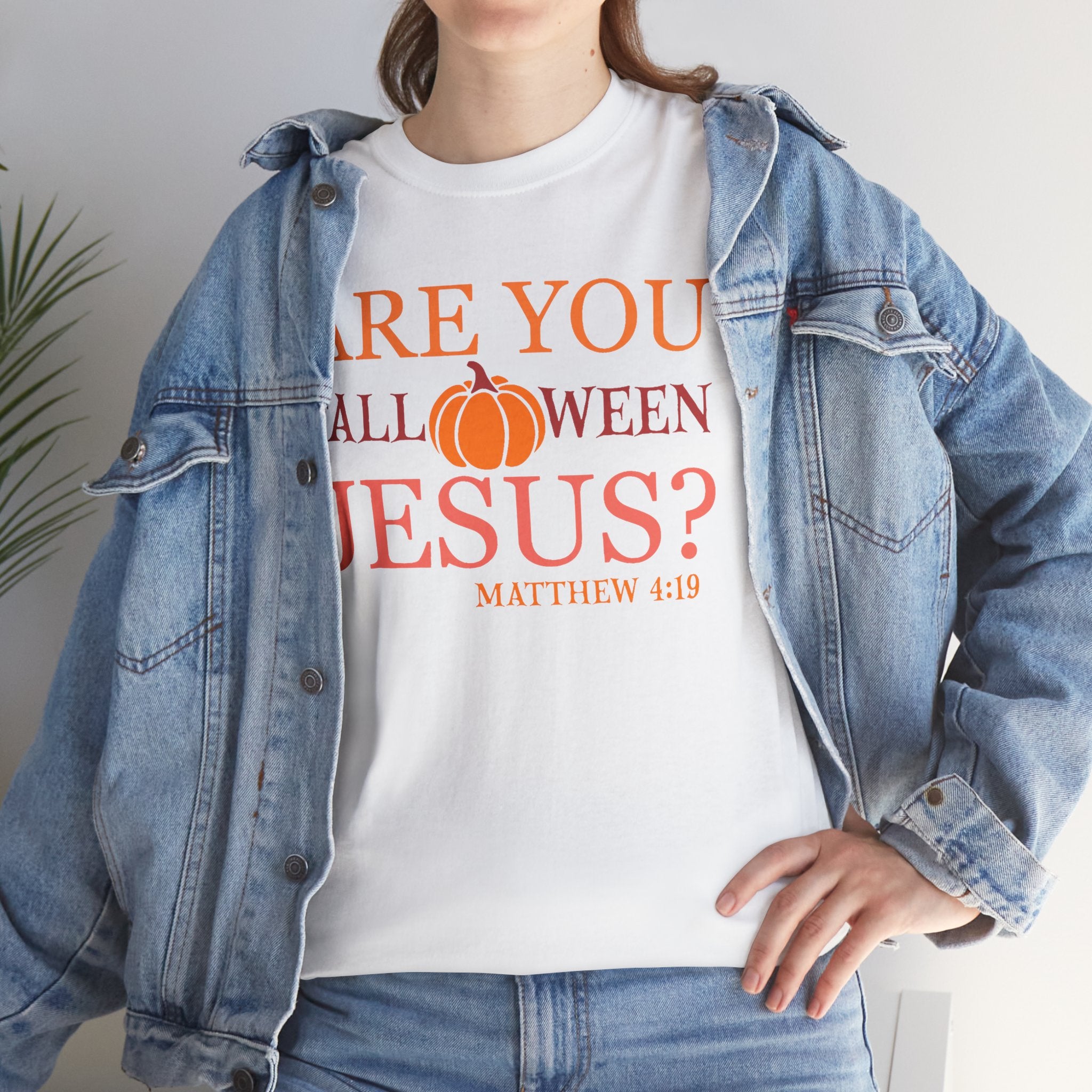Unisex Heavy Cotton Tee - Are You Halloween Jesus? Festival Shirt, Funny Christian Tee, Fall Apparel, Halloween Party Outfit, Holiday Gift