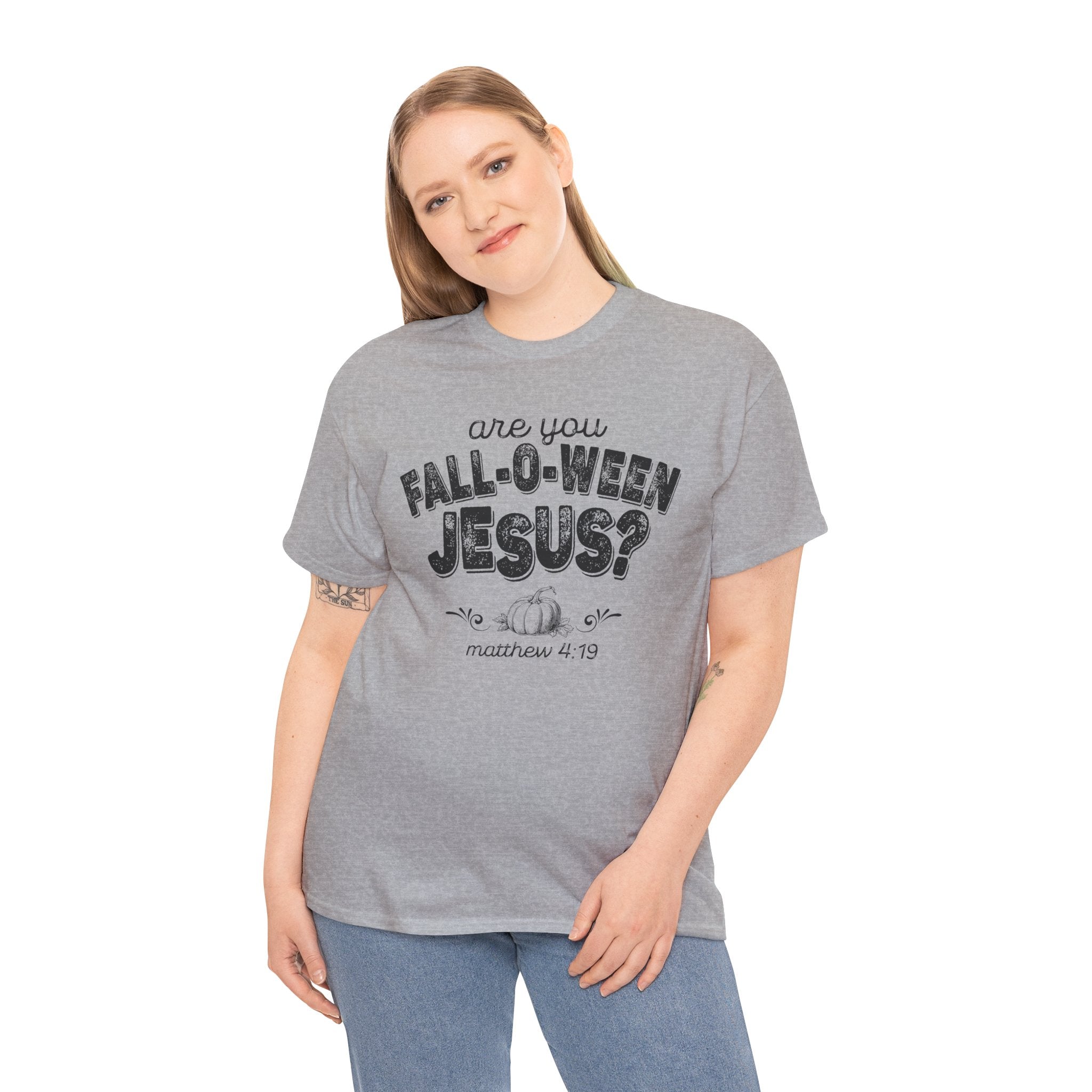 Fall-Themed Tee, Are You Fall-O-Ween Jesus, Unisex Cotton Shirt, Funny Fall Apparel, Halloween T-Shirt, Thanksgiving Gift Ideas