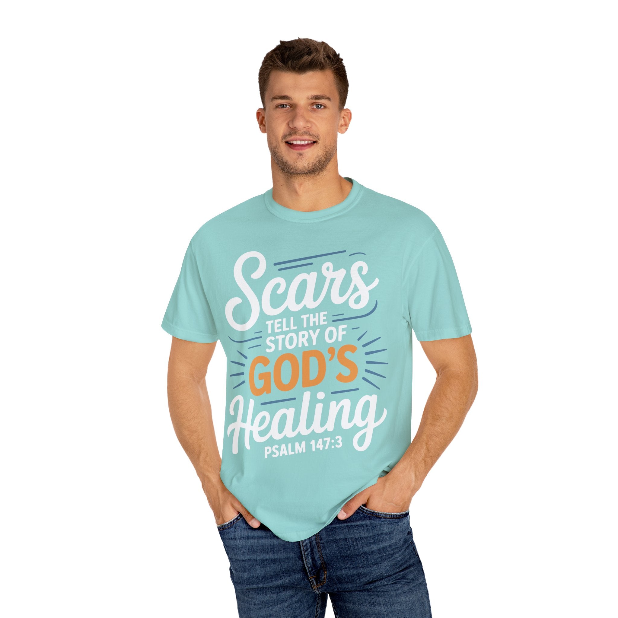 Healing Message Unisex T-Shirt - Scars Tell the Story of God's Healing