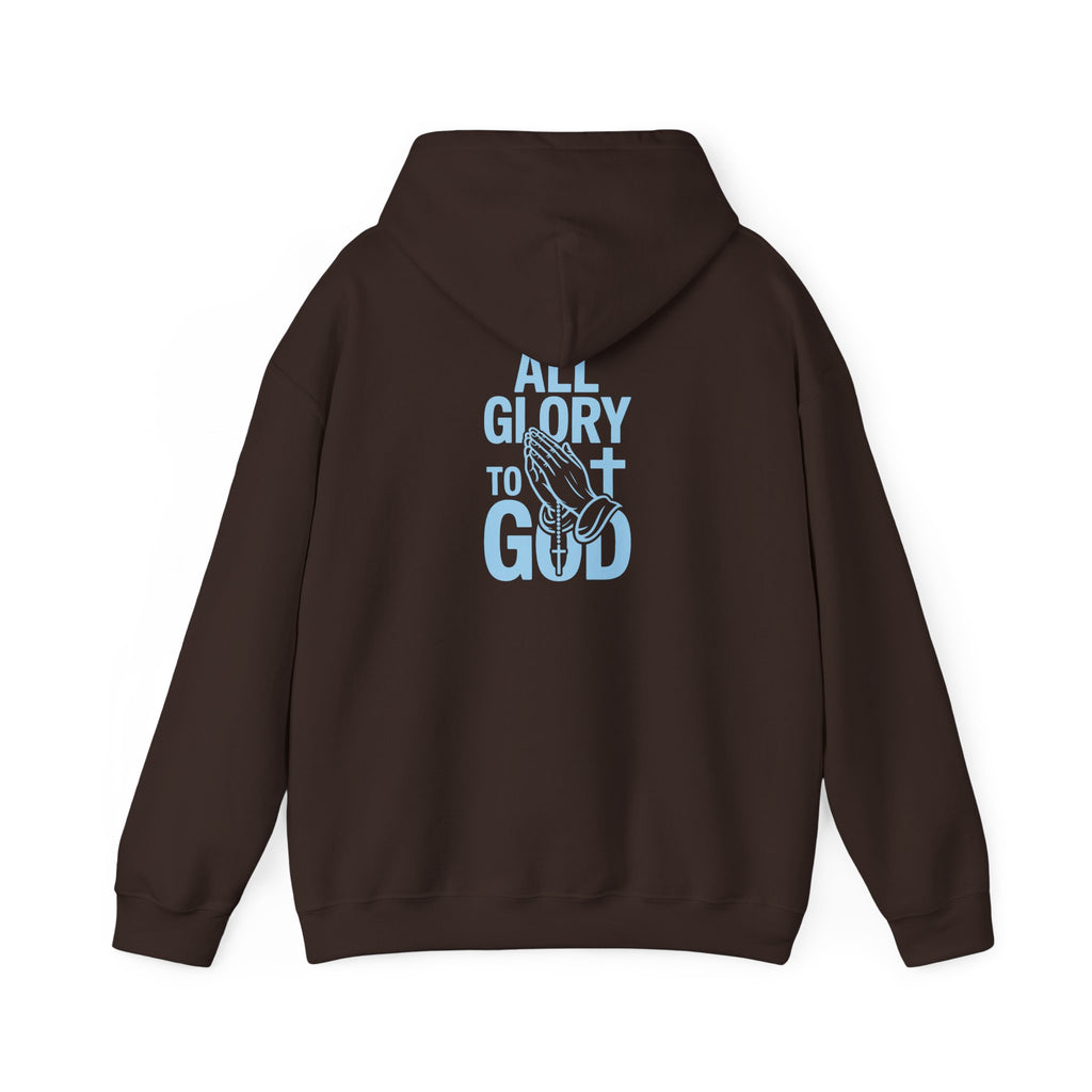 Unisex Inspirational Hooded Sweatshirt - All Glory to God, Faith, Religion, Christian Gifts, Casual Wear, Cozy Hoodie