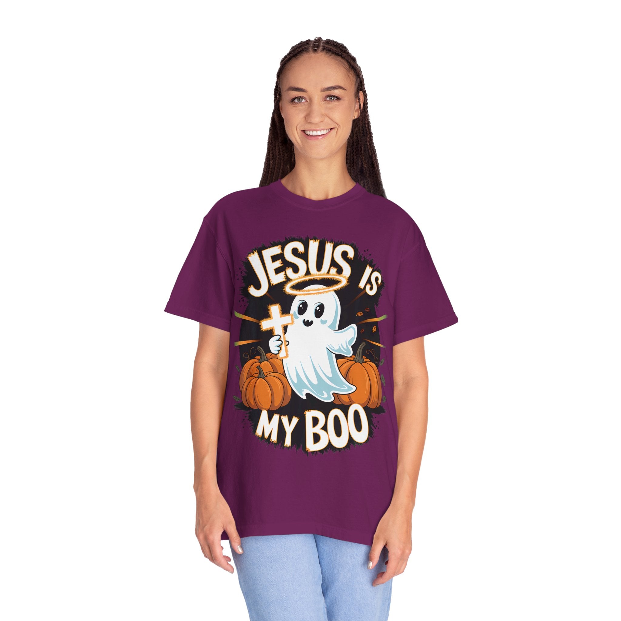 Halloween T-Shirt, Jesus is My Boo Tee, Unisex Ghost Shirt, Fall Apparel, Christian Halloween Gift