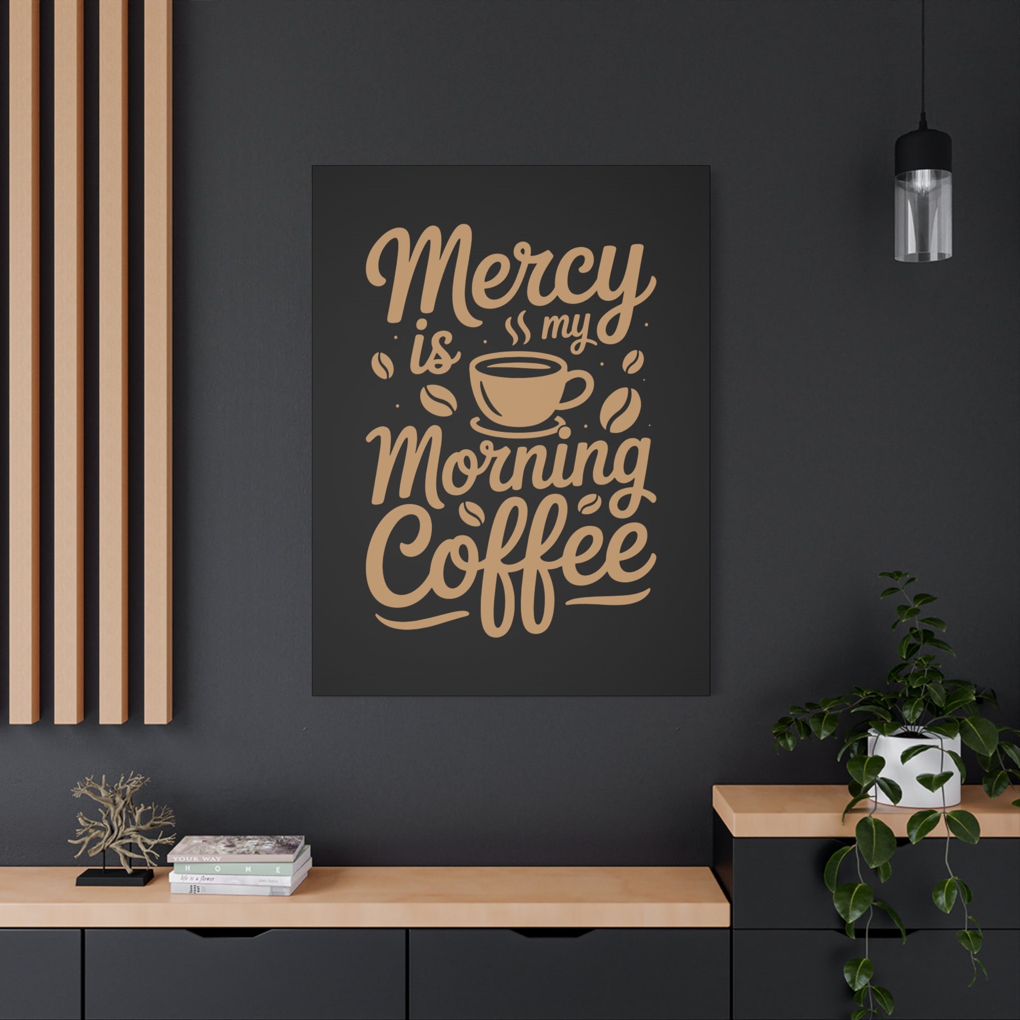 Coffee-Themed Canvas Art Print, Wall Decor for Coffee Lovers, Inspirational Home Decoration, Gift for Friends and Family