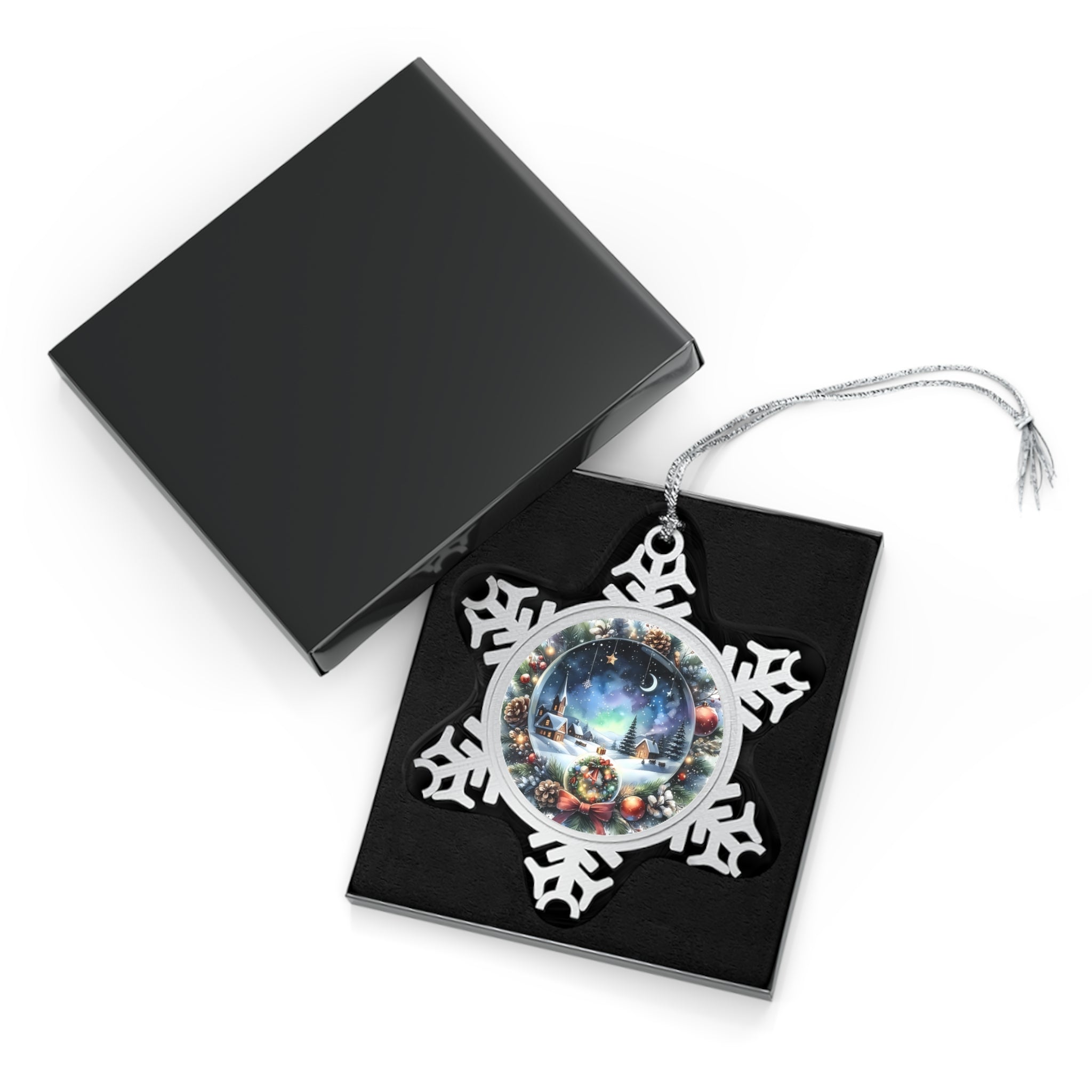 Pewter Snowflake Ornament - Holiday Decor, Christmas Gift, Winter Wonderland Keepsake, Unique Ornament, Tree Decoration
