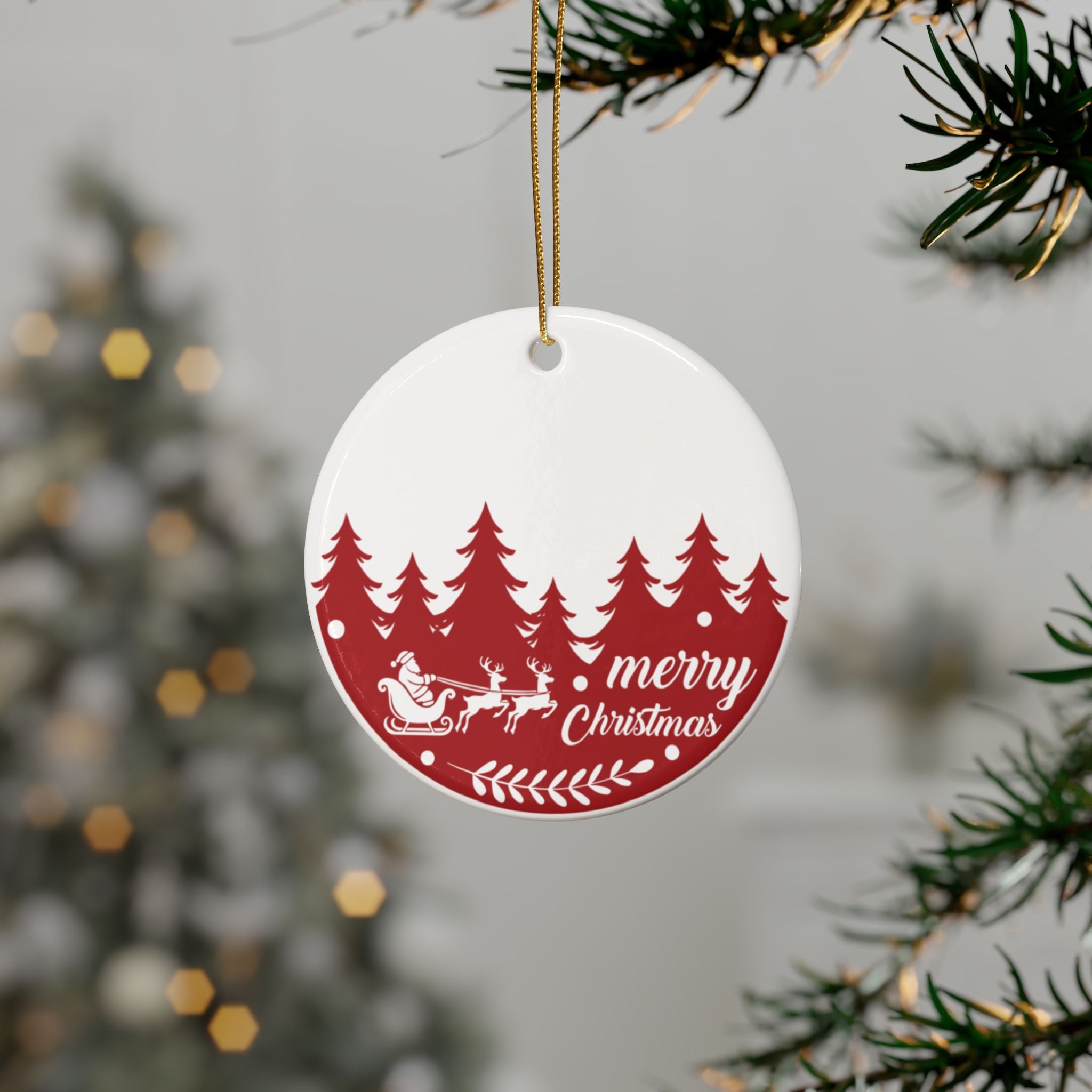 Merry Christmas Ceramic Ornaments, Festive Tree Decor, Holiday Gift, Set of 1-20, Personalized Christmas Ornaments