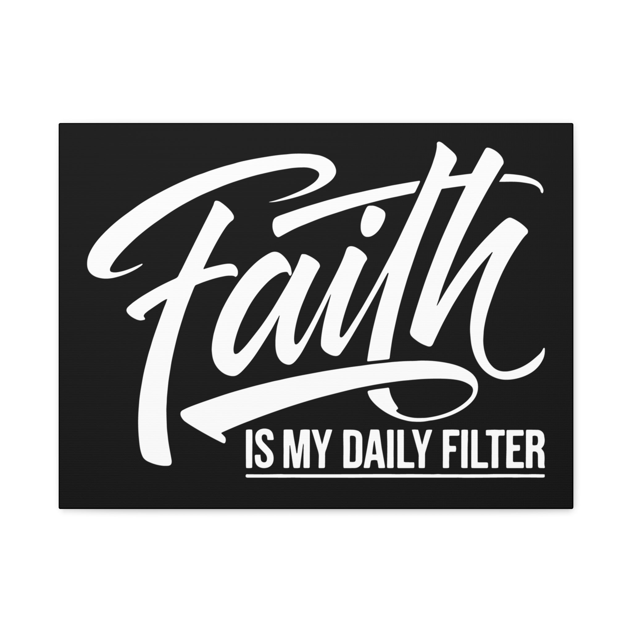 Inspirational Canvas Wall Art, Faith Quote Decor, Motivational Home Decor, Gray Wall Hanging, Gift for Faith Lovers