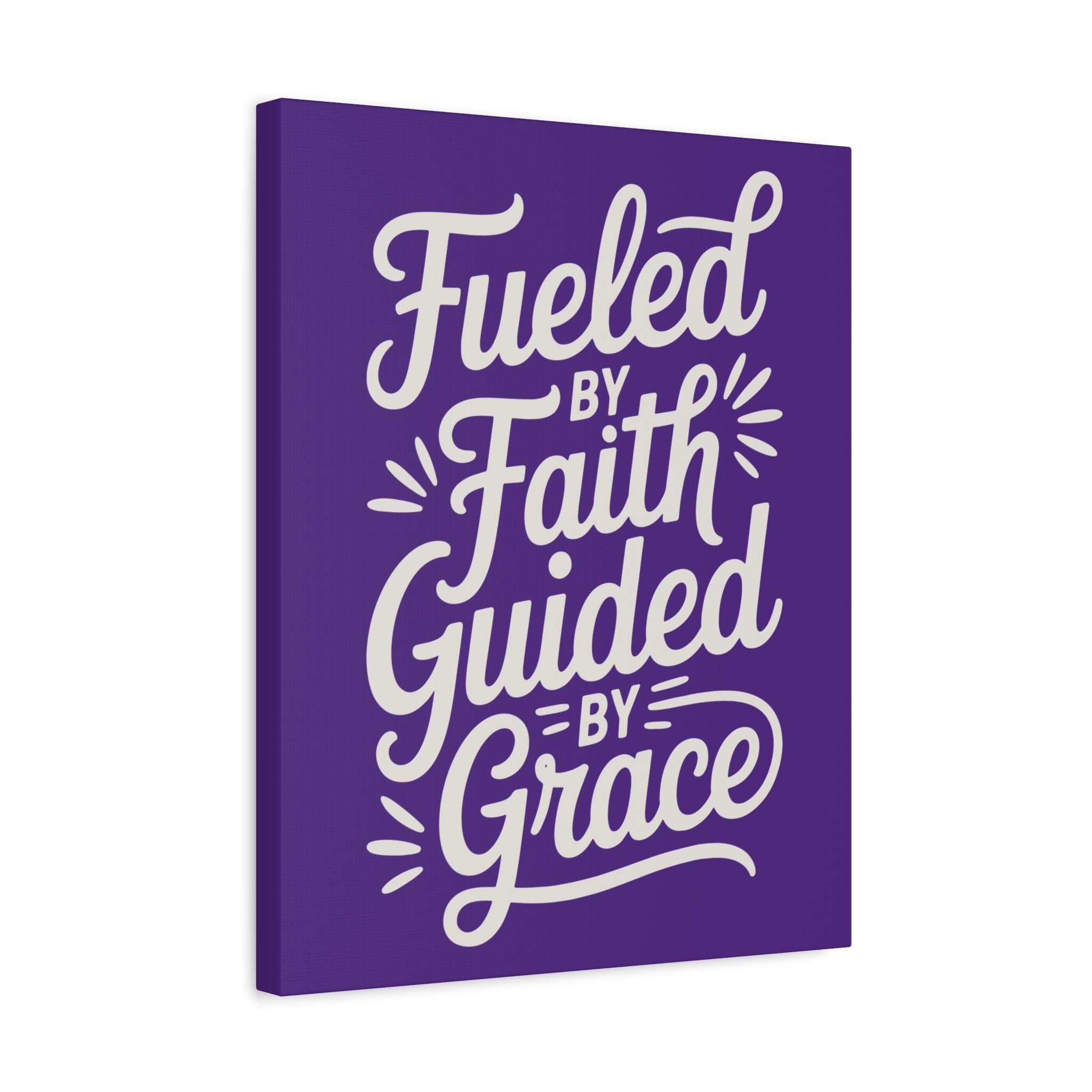 Purple Stretched Canvas Art, Motivational Wall Decor, Home Inspirational Art, Faith-Based Decor, Gift for Faith Lovers