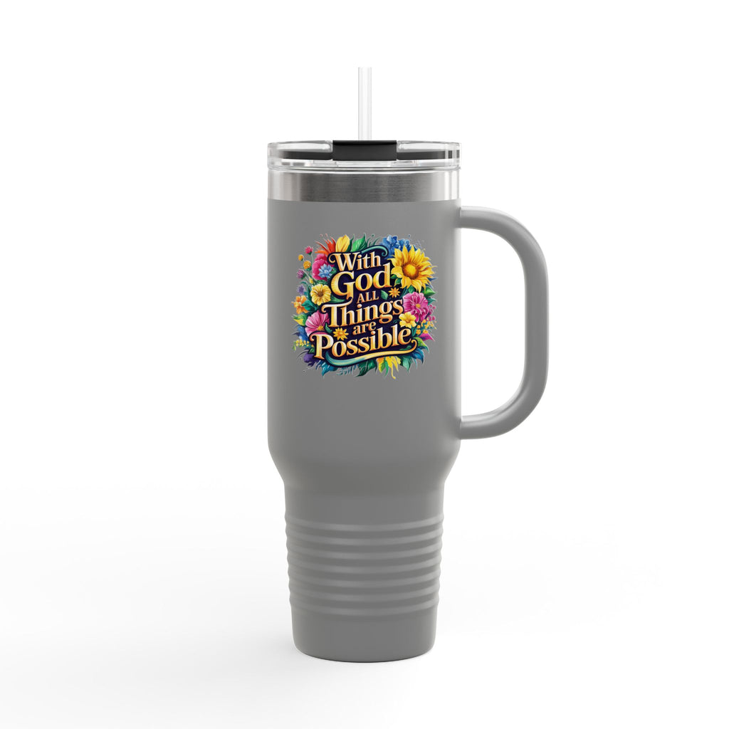 Inspirational Travel Mug, 40oz Insulated Coffee Cup, Floral Design, Motivational Gift for Travelers, Perfect for Road Trips, Keep [...]