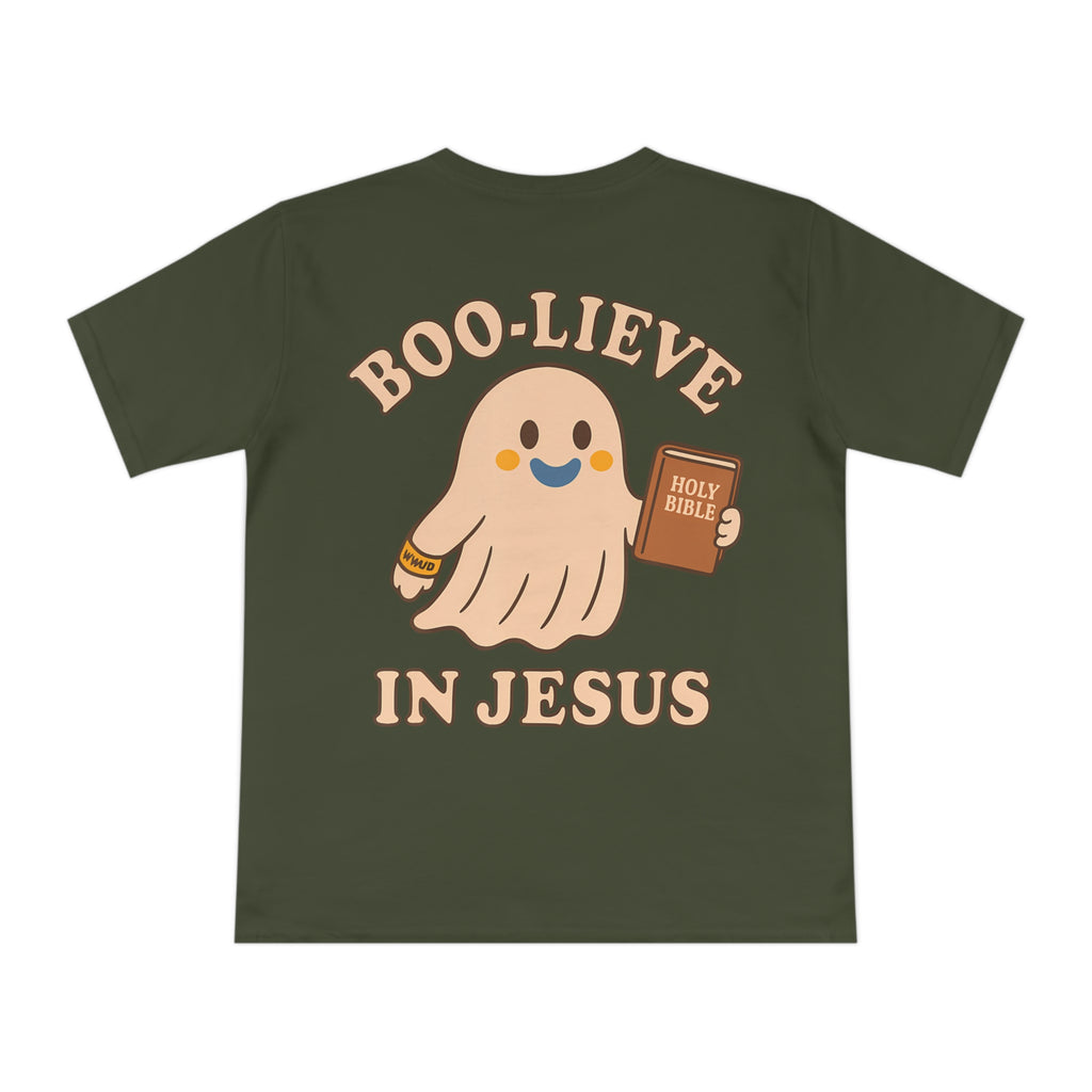 Halloween Christian T-Shirt with Fun Ghost Designs, Jesus is My Boo, Spooky Season Apparel, Faithful Holiday Shirt, Unique Gift for [...]