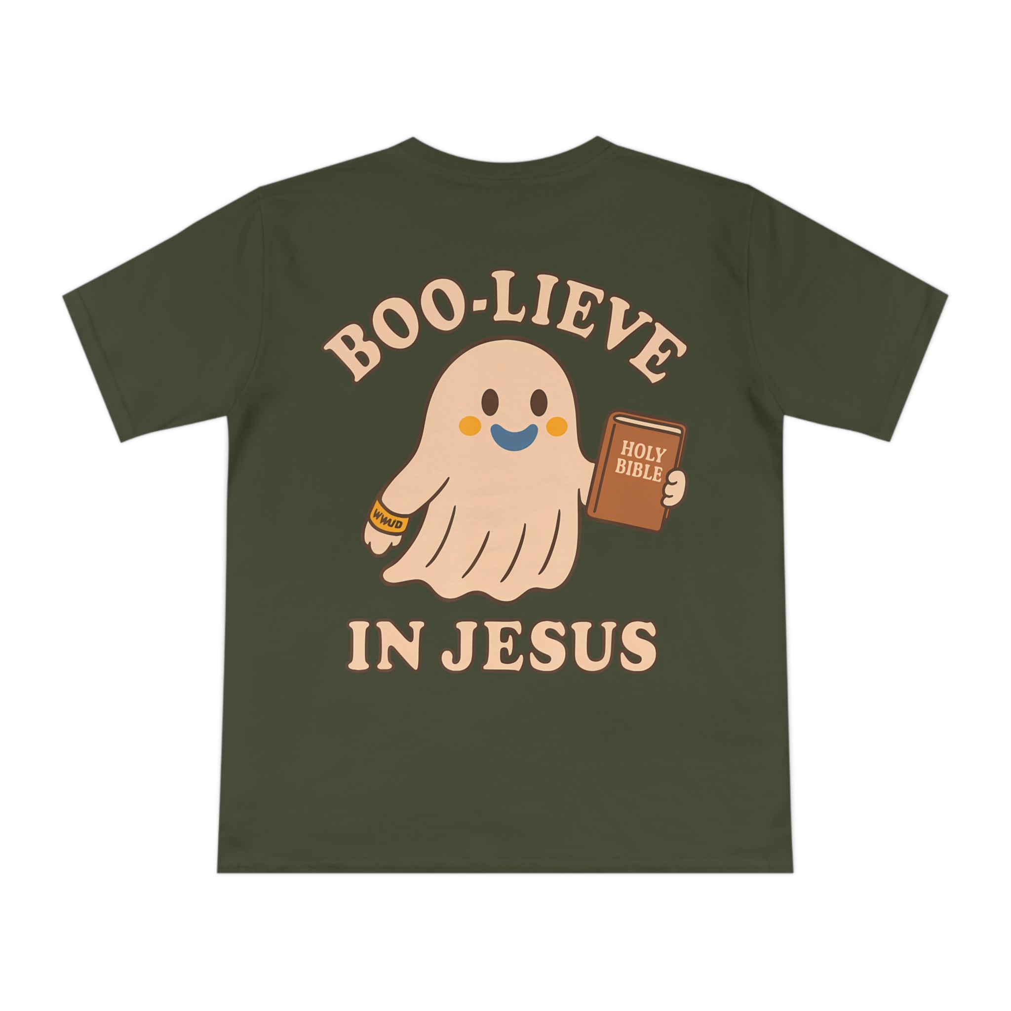 Halloween Christian T-Shirt with Fun Ghost Designs, Jesus is My Boo, Spooky Season Apparel, Faithful Holiday Shirt, Unique Gift for [...]