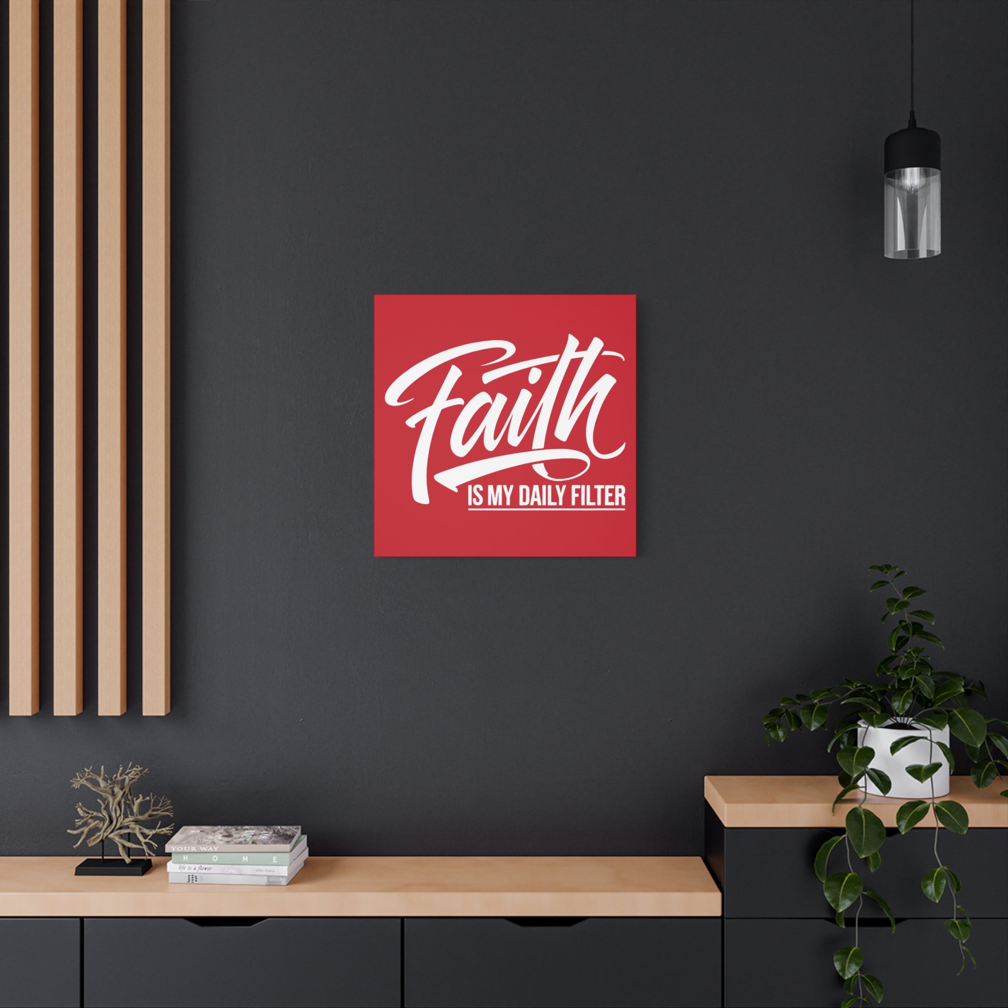Copy of Inspirational Canvas Wall Art, Faith Quote Decor, Motivational Home Decor, Gray Wall Hanging, Gift for Faith Lovers