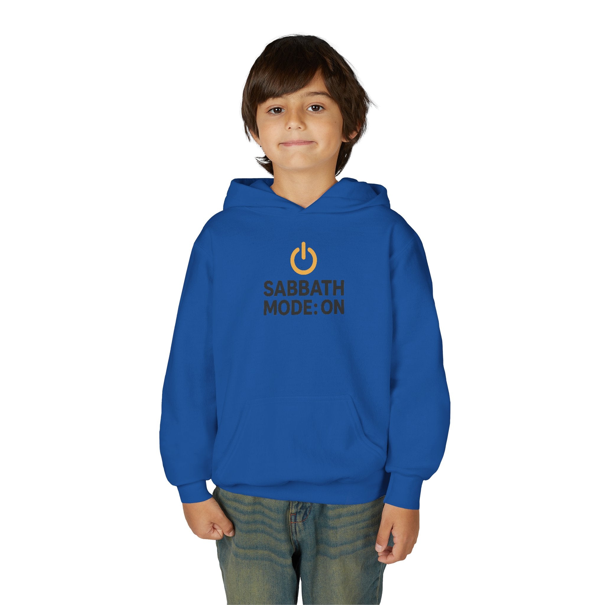 Sabbath Mode Youth Hoodie, Comfortable Hooded Sweatshirt for Kids, Perfect for Religious Observances, Christian Gift, Sunday Wear