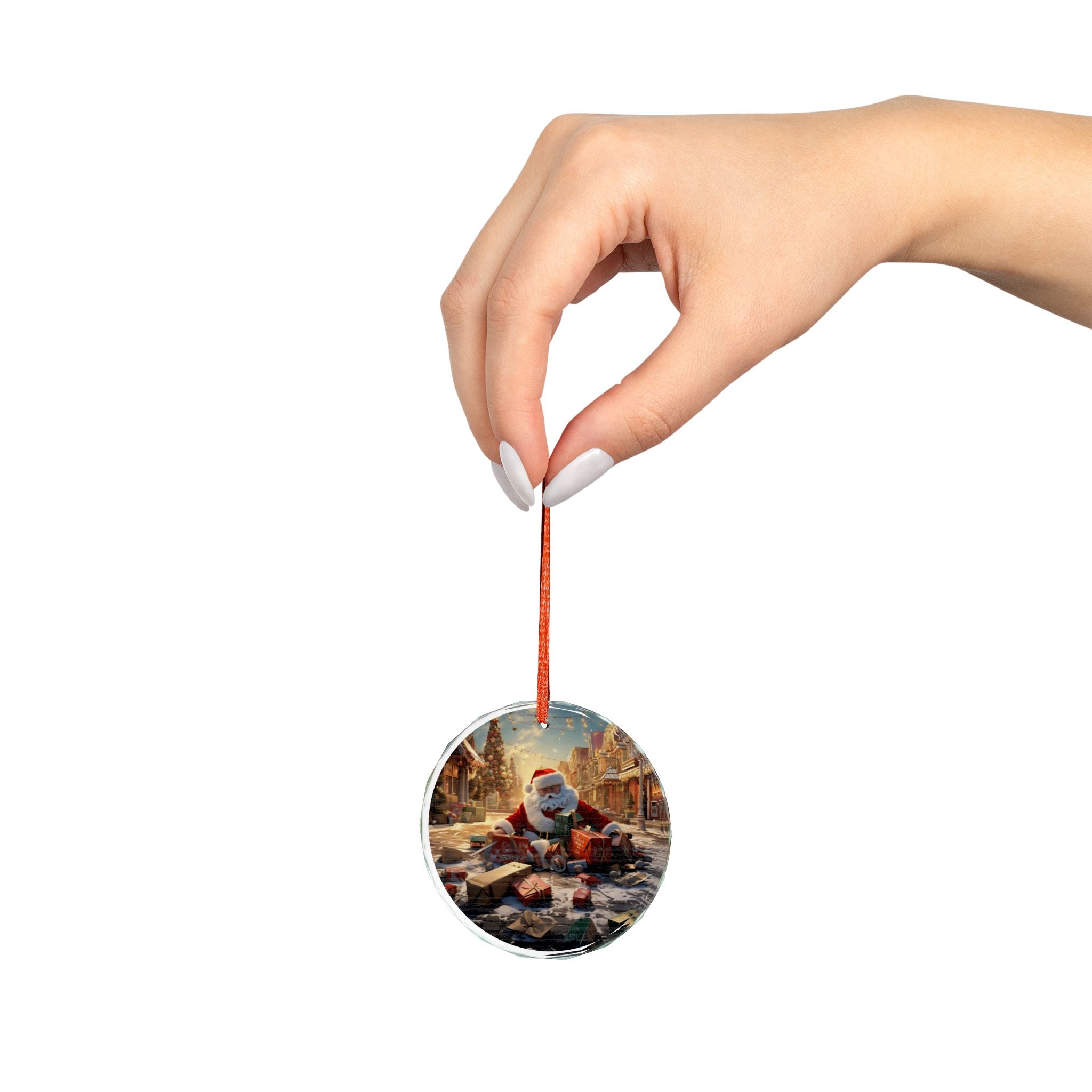 Heart-Shaped Christmas Ornament, Festive Home Décor, Holiday Gift, Santa Decoration, Personalized Tree Ornament