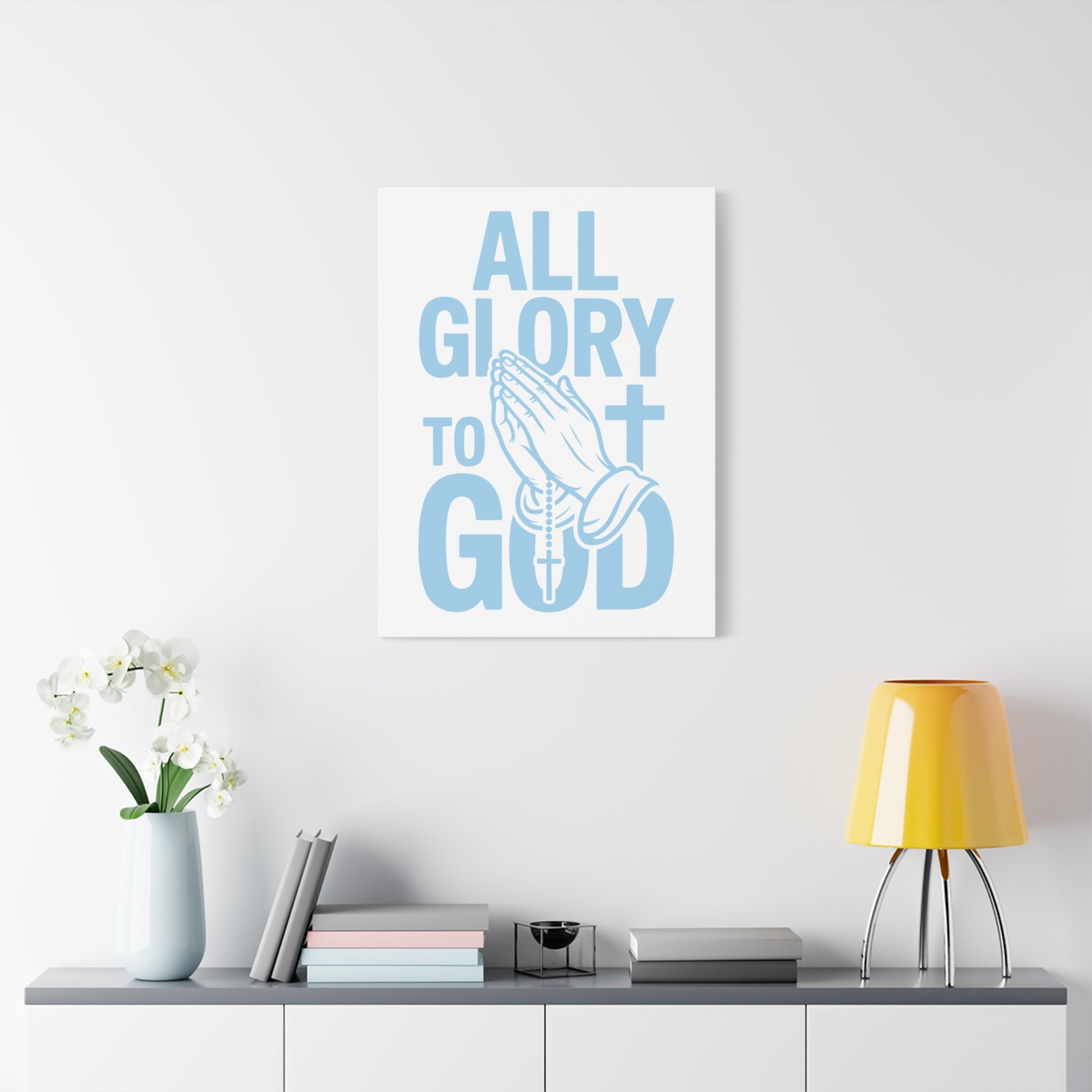 Religious Wall Art Canvas Print, Christian Home Decor, Inspirational Gift, Praying Hands Artwork, Faith Decor for Church
