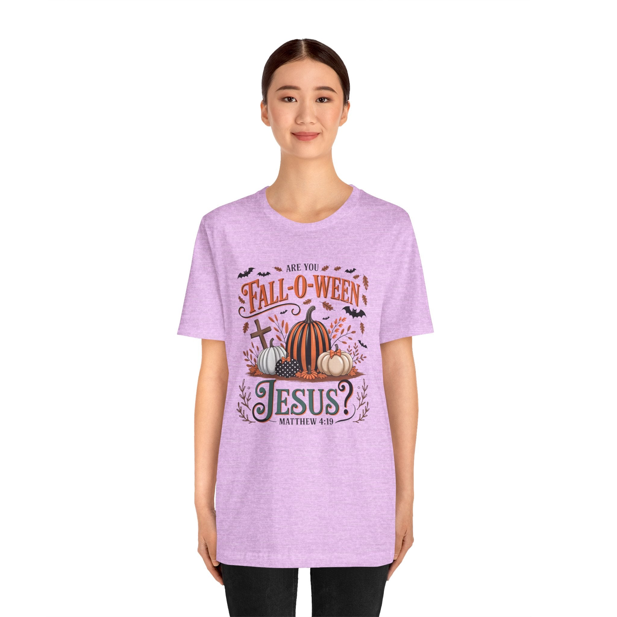 Fall-O-Ween Jesus Tee, Funny Fall T-Shirt, Unisex Pumpkin Shirt, Halloween Christian Top, Autumn Graphic Tee, Religious Casual Wear