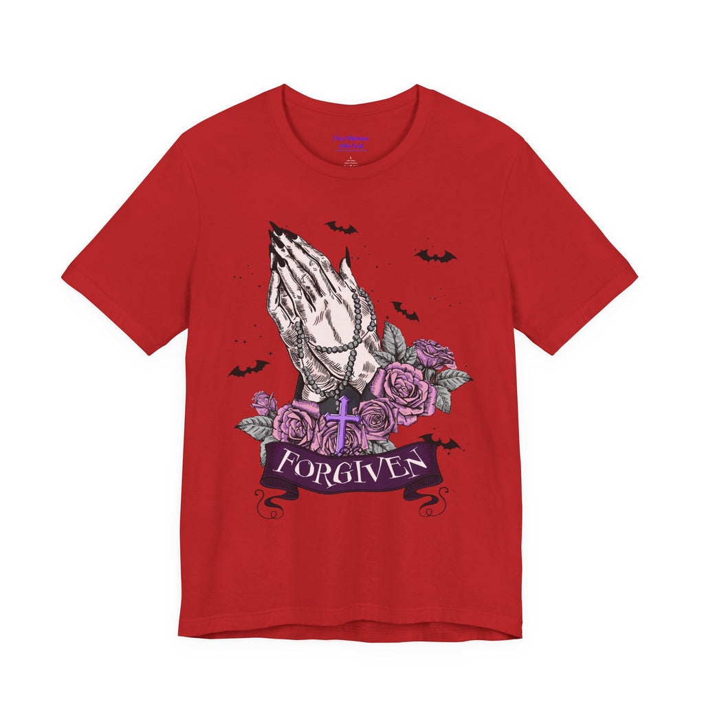 Forgiven Graphic Tee - Unisex Jersey Short Sleeve Shirt, Spiritual Apparel, Gift for Believers, Casual Outfit, Faith Inspired Fashion