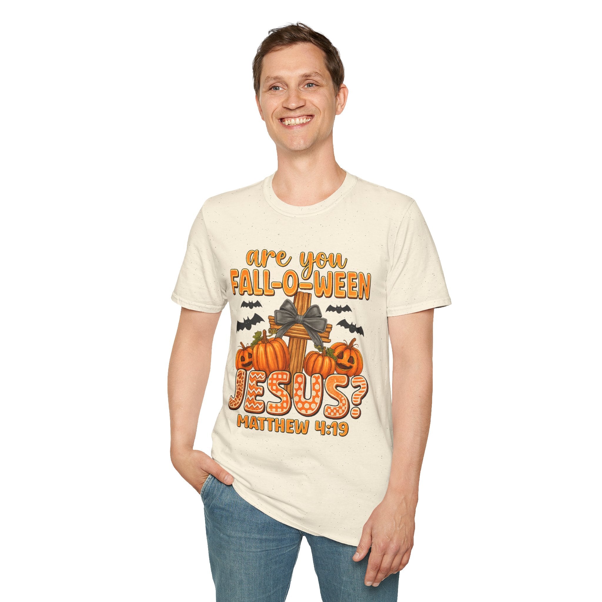 Funny Christian Halloween T-Shirt, Jesus Pumpkin Tee, Unisex Fall Shirt, Autumn Festive Apparel, Holiday Gift Idea