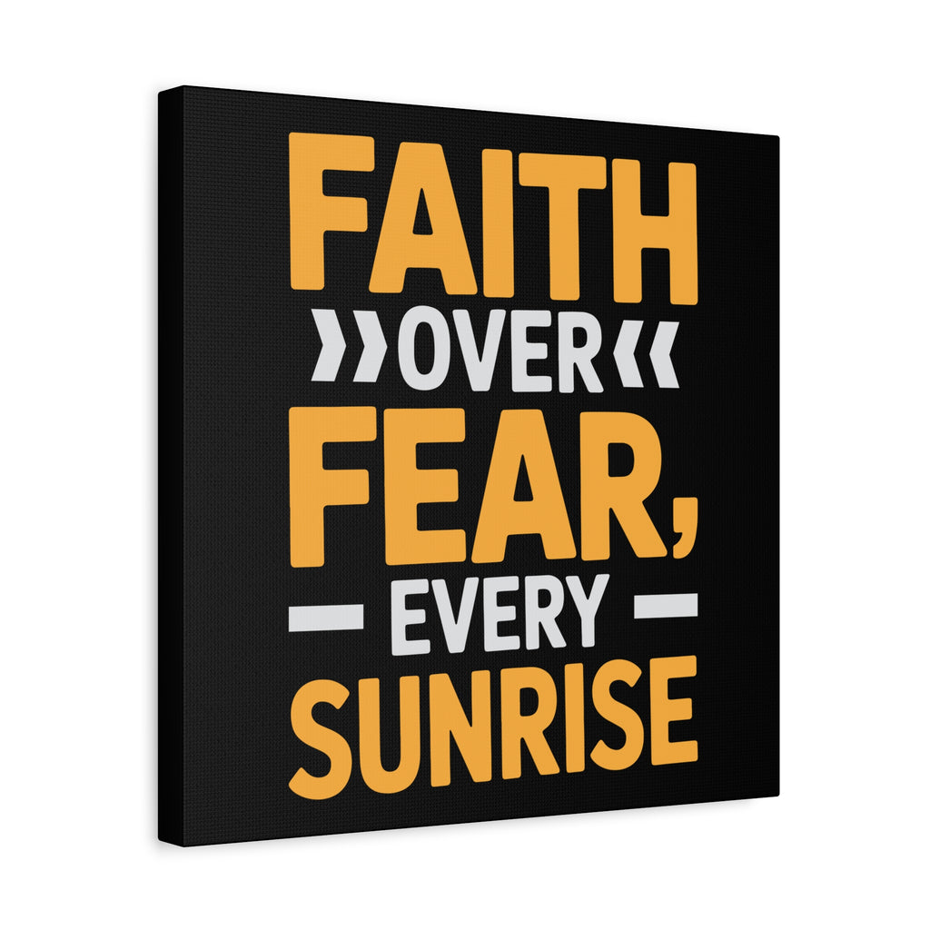Inspirational Wall Art, Motivation Decor, Faith over Fear Canvas, Uplifting Home Decoration, Perfect Gift for New Beginnings
