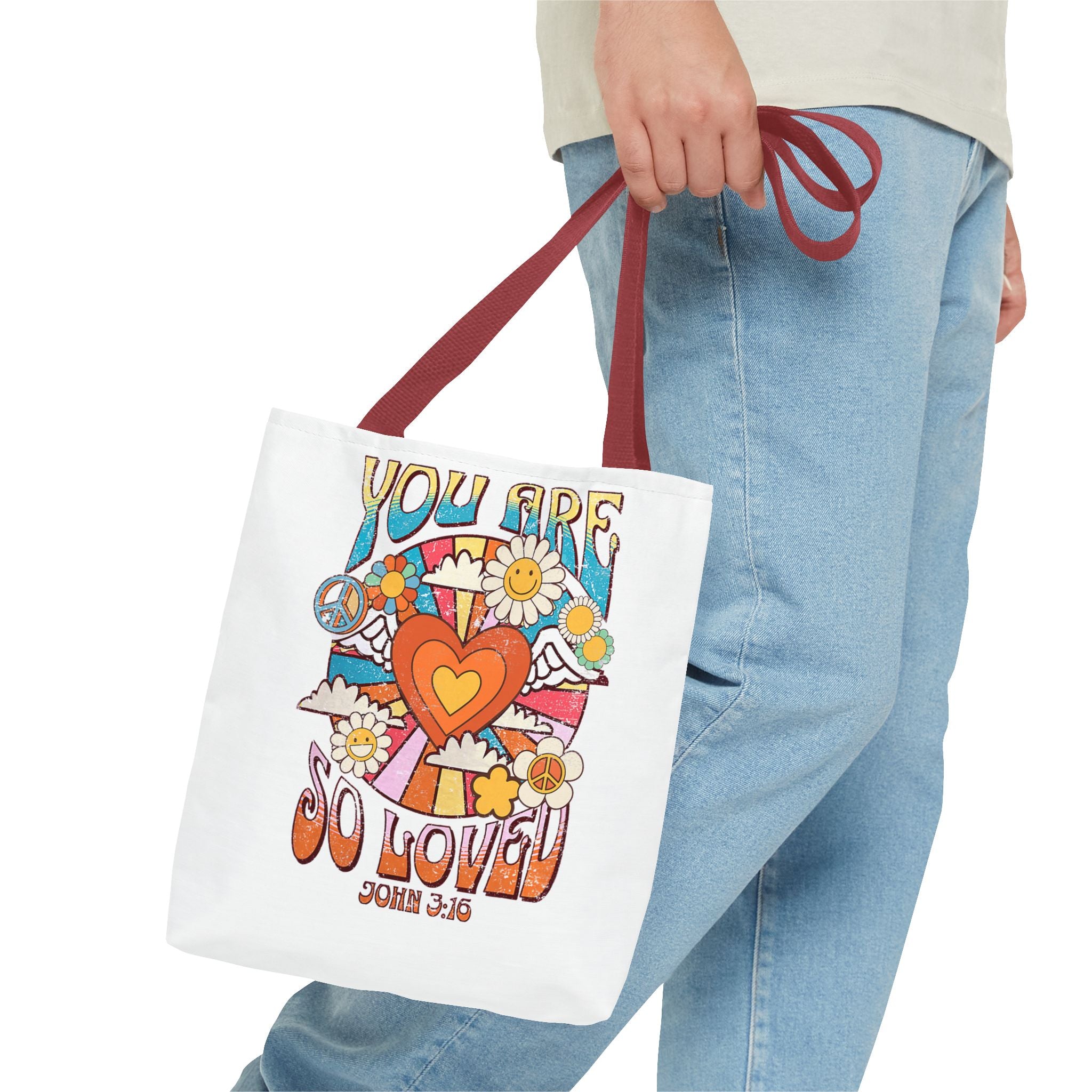 Colorful Inspirational Tote Bag, Versatile Shopping Bag, Faith-Based Gift, Motivational Carryall, Perfect for Any Occasion