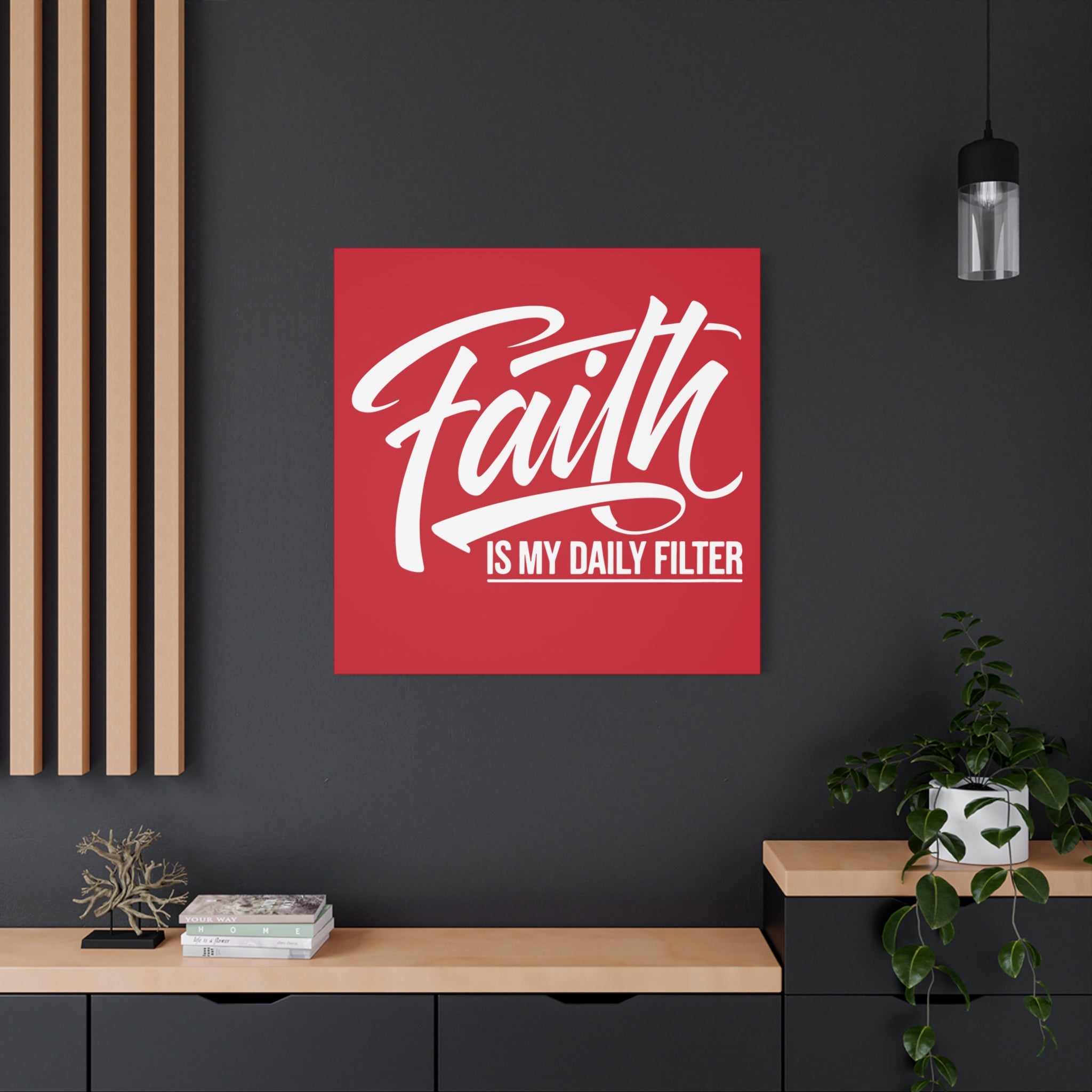 Copy of Inspirational Canvas Wall Art, Faith Quote Decor, Motivational Home Decor, Gray Wall Hanging, Gift for Faith Lovers