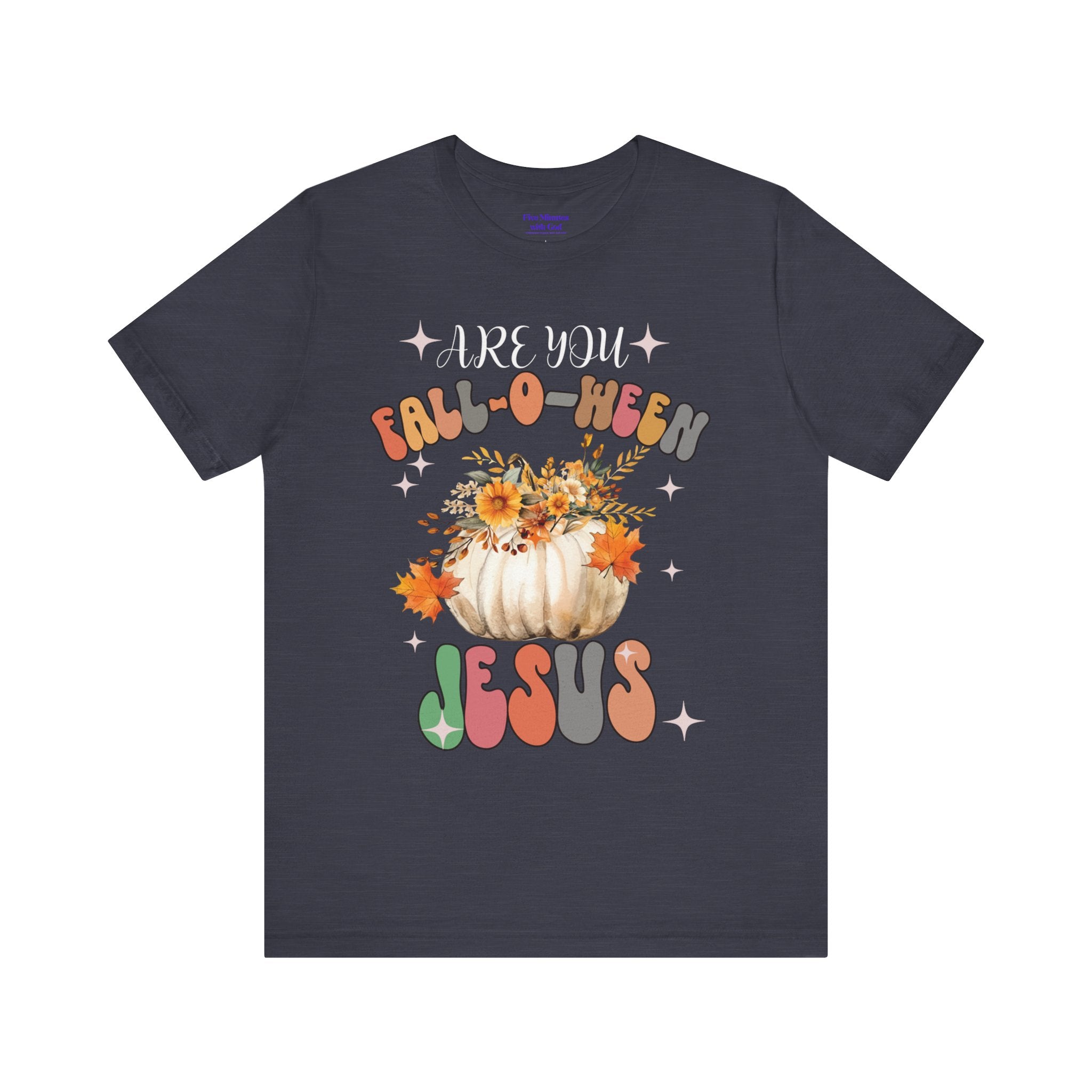 Fall-Themed Jesus Tee, Unisex Jersey T-Shirt, Cozy Autumn Apparel, Thanksgiving Gift, Fall Celebration Shirt, Christian Fashion