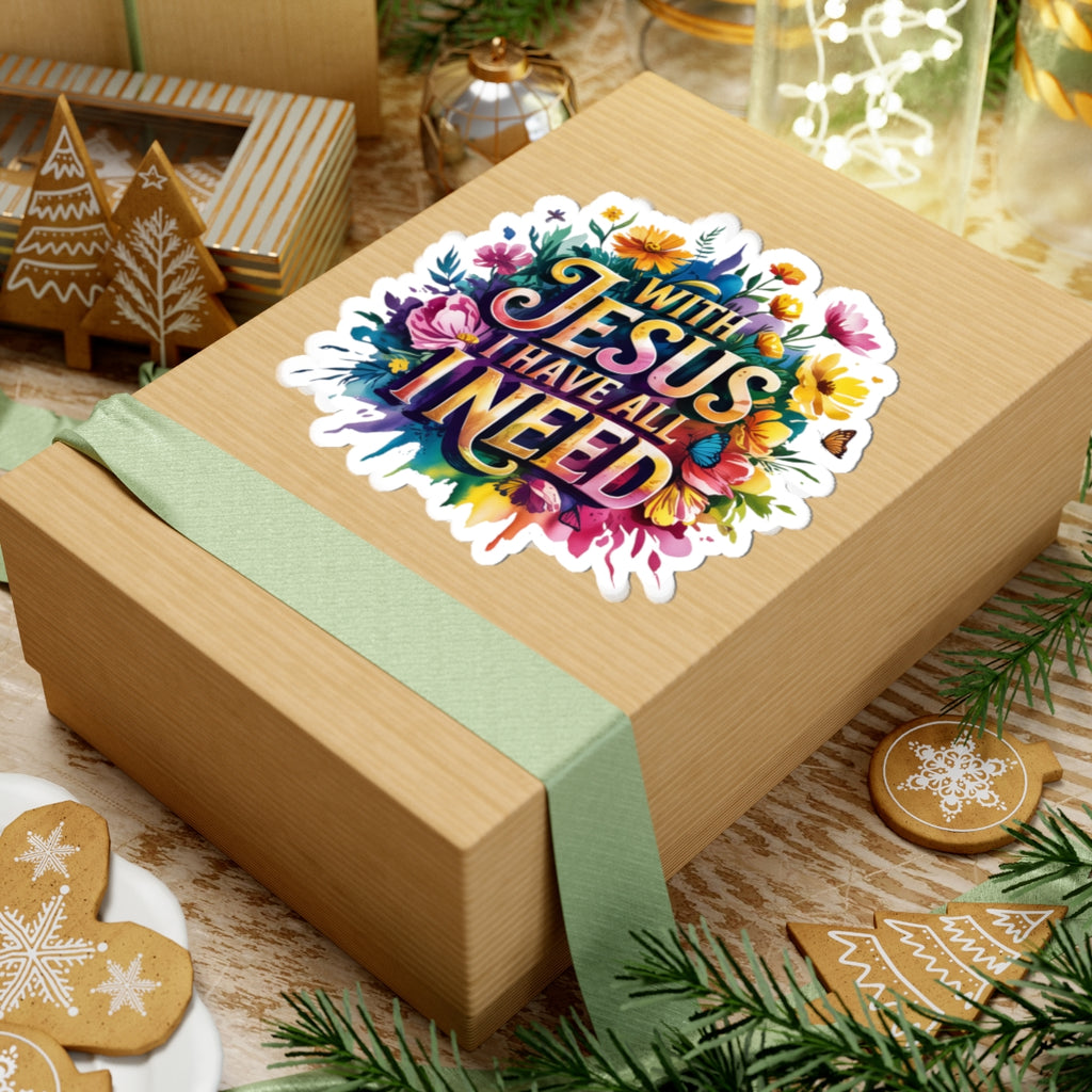 Floral Inspirational Stickers, Jesus Faith Stickers for Laptops, Water Bottles, Journals, Perfect for Gifts & Decor