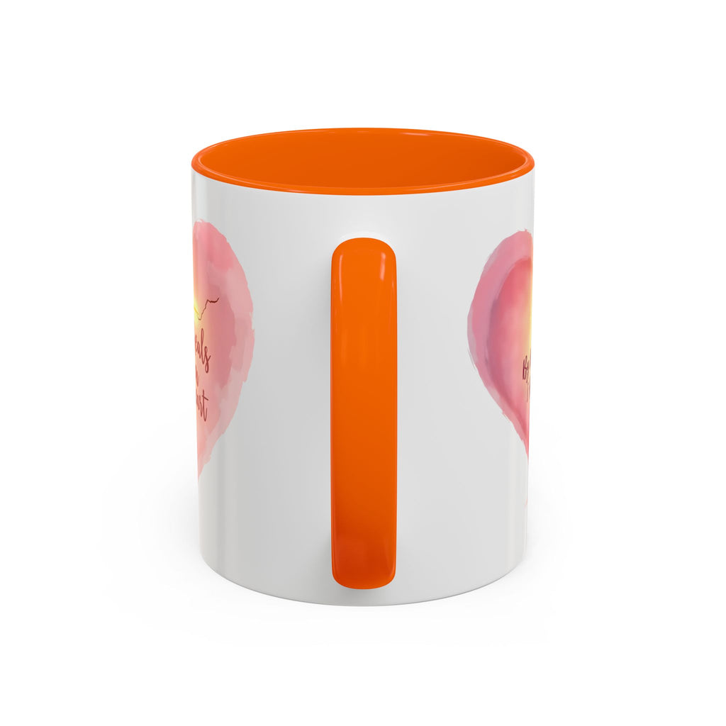 God Heals My Broken Heart Mug, Inspirational Coffee Cup, Heart Design Gift, Christian Faith Mug, Encouragement & Support Beverage