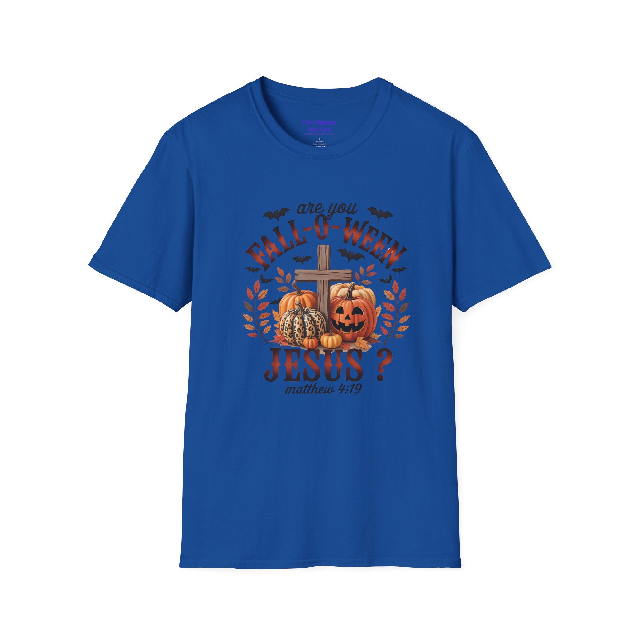 Fall-O-Ween Jesus Unisex T-Shirt, Halloween Tee, Christian Apparel, Fall Shirt, Pumpkin T-Shirt, Autumn Clothing