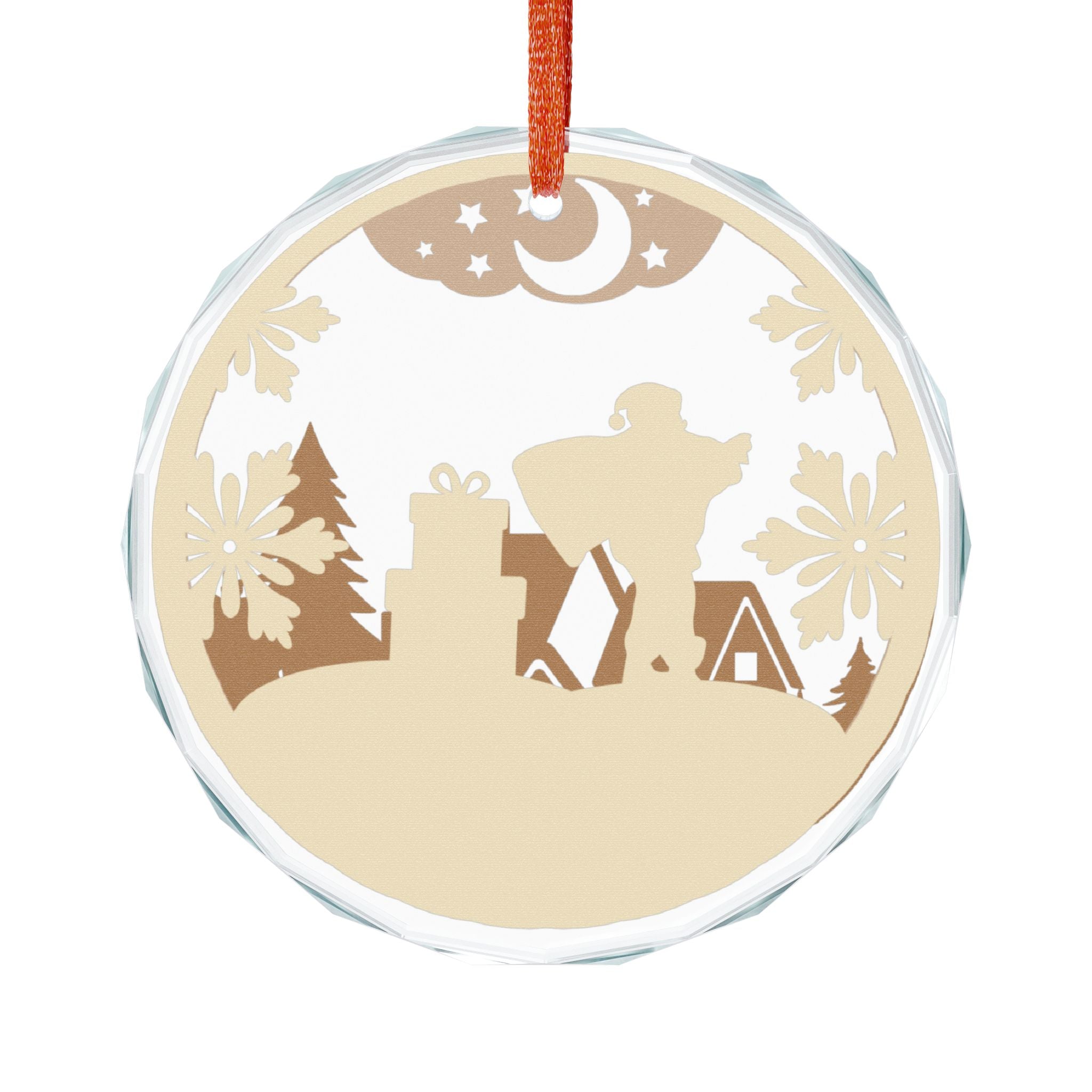 Elegant Crystal Glass Ornament - Winter Wonderland Decor, Holiday Gift, Christmas Tree Decoration, Personalized Keepsake, Home Decor