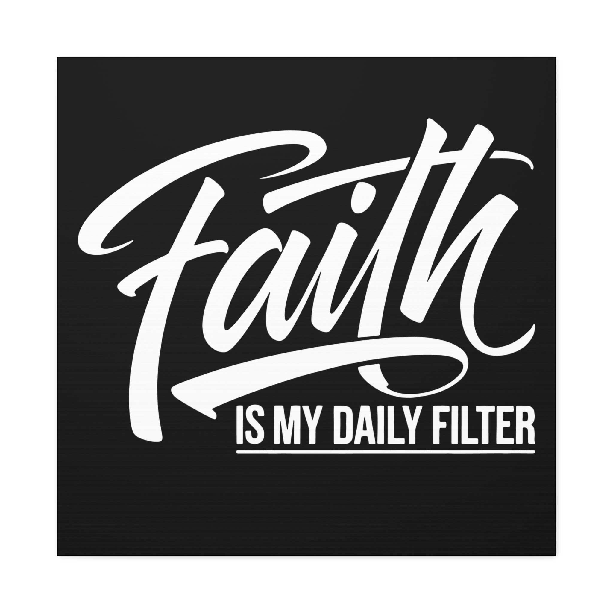 Inspirational Canvas Wall Art, Faith Quote Decor, Motivational Home Decor, Gray Wall Hanging, Gift for Faith Lovers