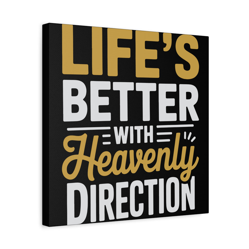 Heavenly Direction Canvas Wall Art, Inspirational Home Decor, Motivational Gift, Modern Wall Hanging, Perfect for Any Room