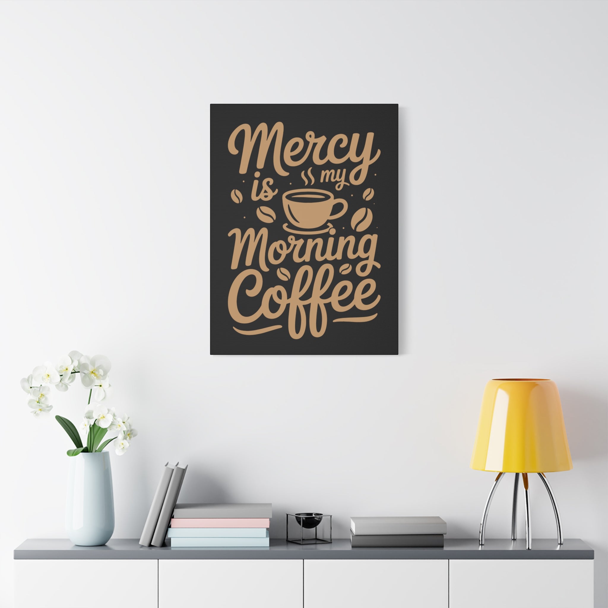 Coffee-Themed Canvas Art Print, Wall Decor for Coffee Lovers, Inspirational Home Decoration, Gift for Friends and Family